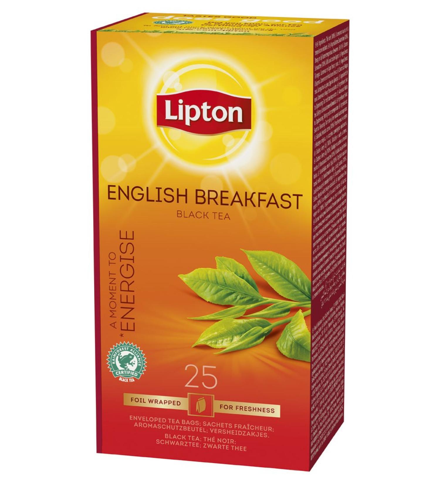 Lipton Lipton Energise English Breakfast Tea - box of 25 tea bags - Buy Online on GoSupps.com