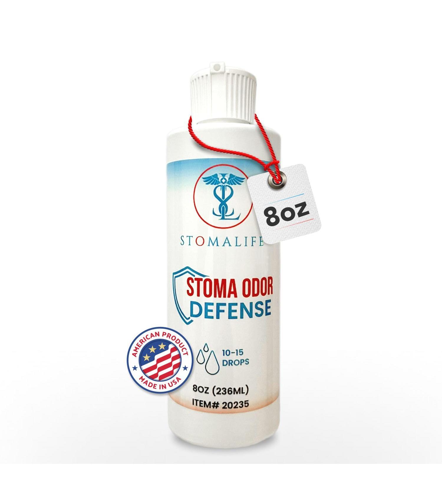 Ostomy Deodorant - 8 Oz | Stoma Odor Eliminator & Defense | Unscented Liquid for Confidence & Comfort - Buy Online on GoSupps.com