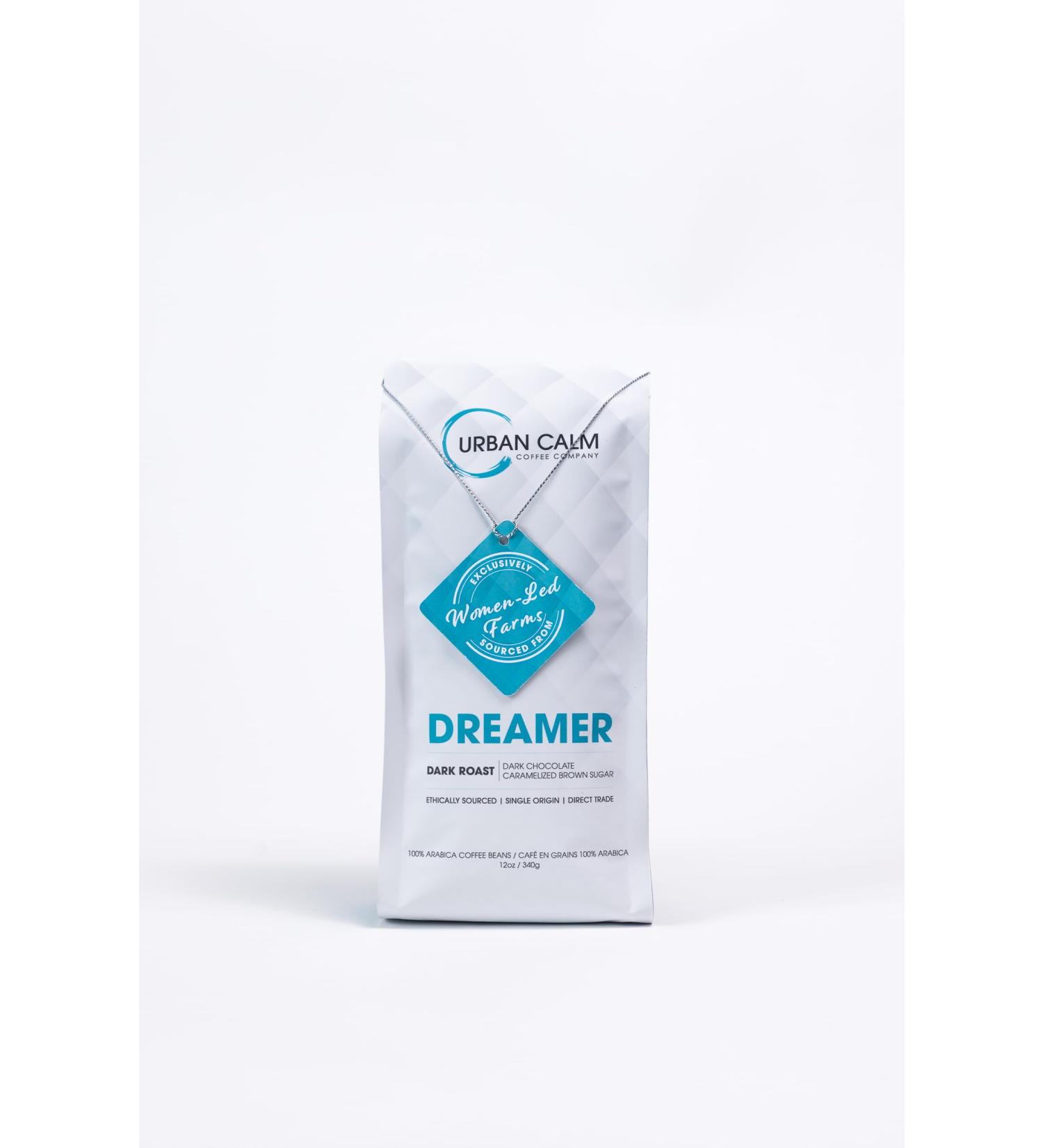 Urban Calm Coffee | Dreamer | Dark Roast | 100% Arabica Whole Bean Coffee | 340g - Buy Online on GoSupps.com