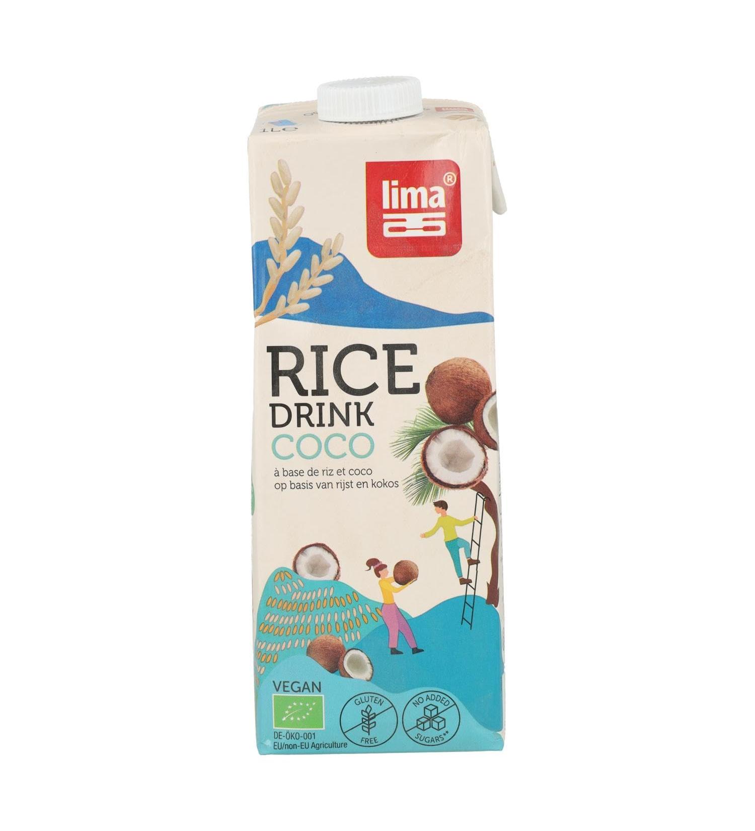 Rice Drink Coconut Flavour Gluten-Free BIO 1 l - Lima - Buy Online on GoSupps.com
