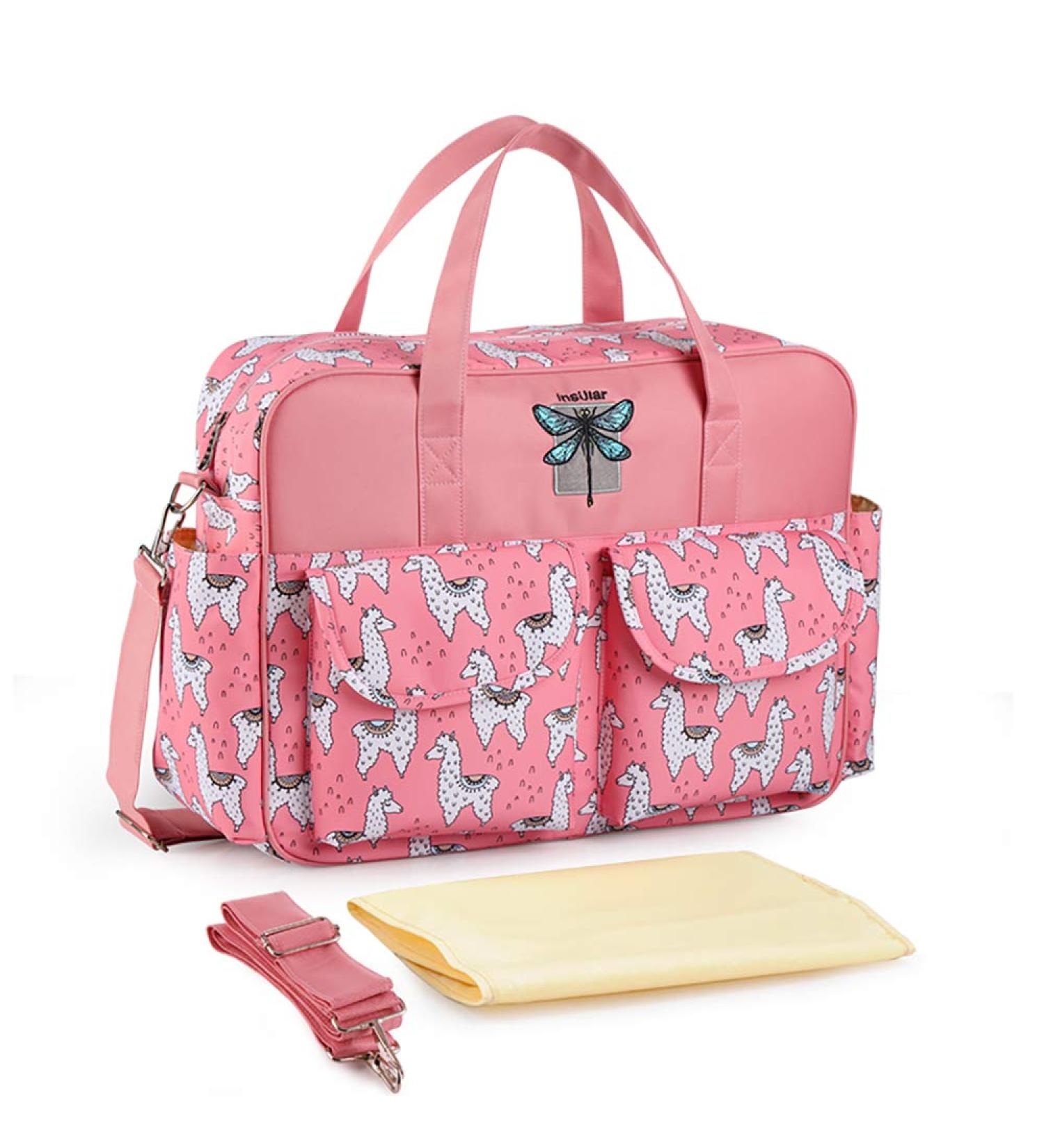 Kamay's Waterproof Mummy Diaper Bag with Changing Mat - Lamar Pink Sheep - Buy Online on GoSupps.com