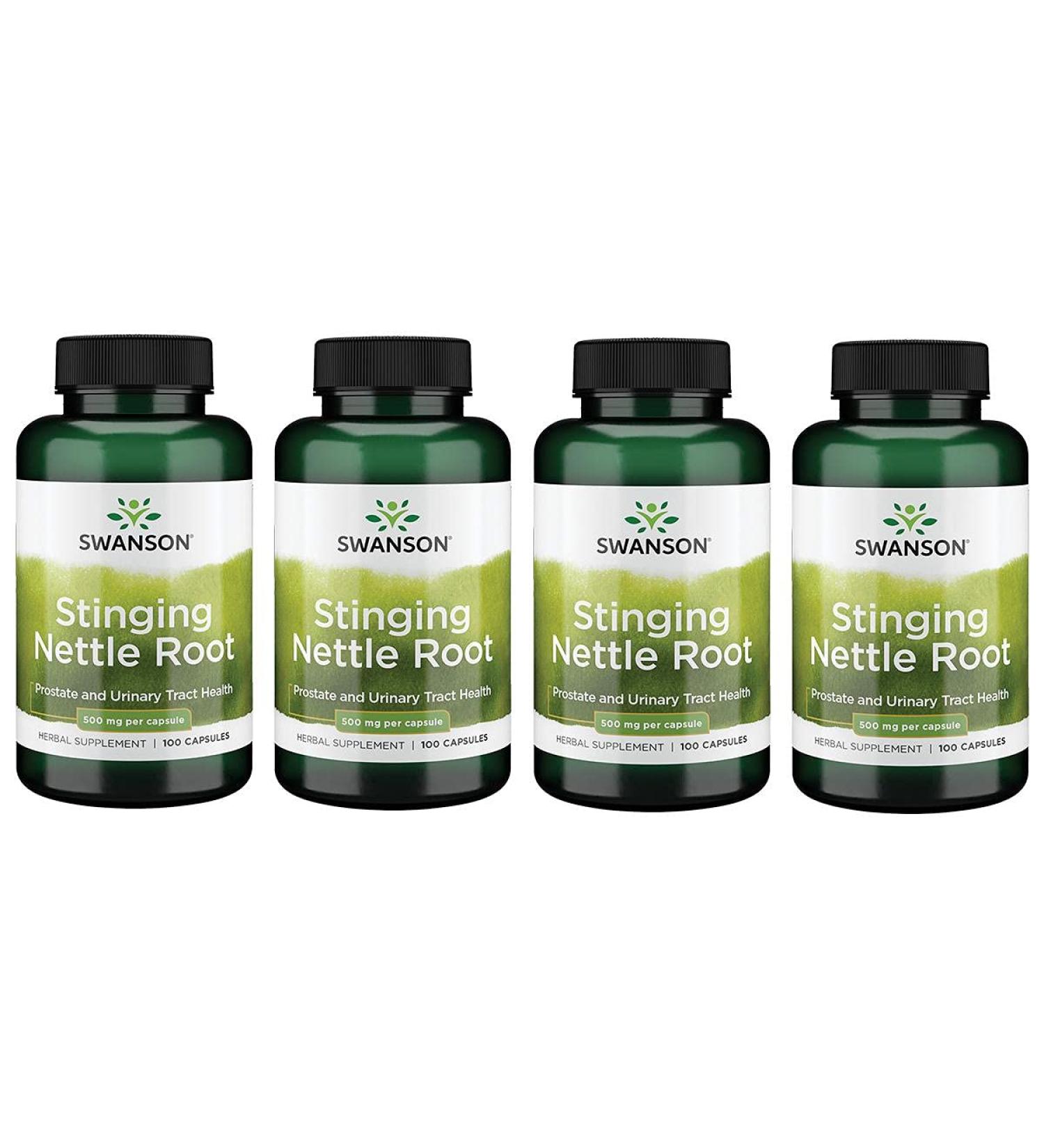 Swanson Stinging Nettle Root 500mg - 100 Capsules | Natural Allergy Relief & Prostate Health - Buy Online on GoSupps.com