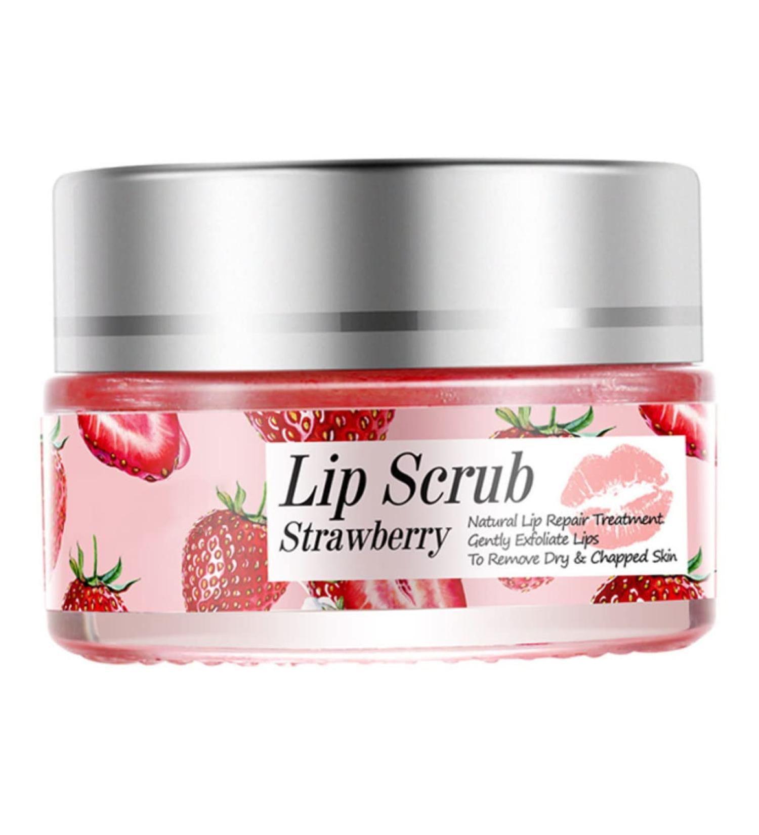 Lip Scrub Exfoliator Lip Overnight Moisturizer Sleeping Cream Lip Repair Balm Strawberry - Buy Online on GoSupps.com