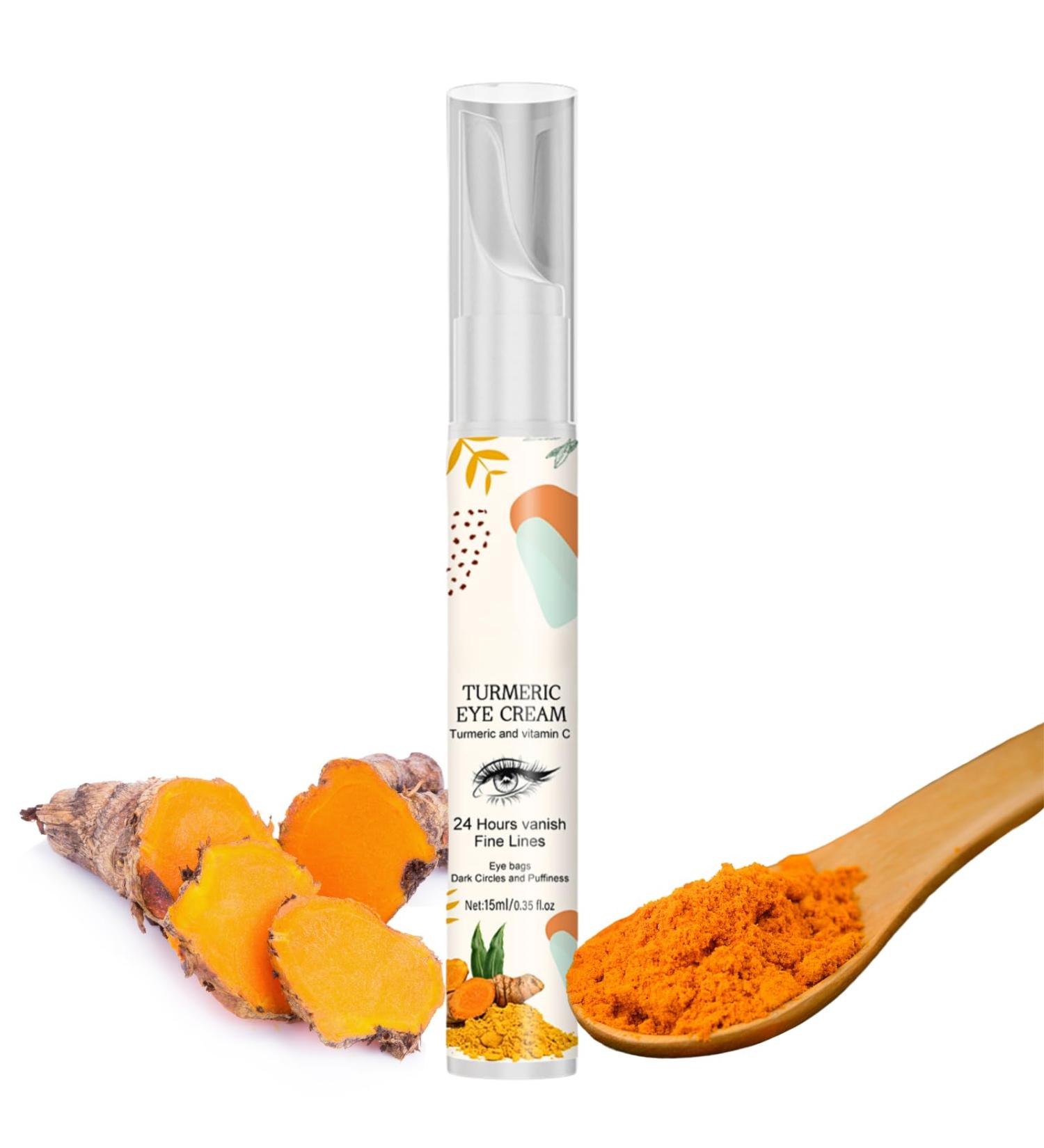 Turmeric Eye Cream Turmeric Under Eye Cream for Dark Circles Eye Bags Remover Under Eye Brightener Eye Cream Anti Aging For Puffy Eyes Dull Eye Skin Fine Lines Firming Hydrating Moisturizing - Buy Online on GoSupps.com