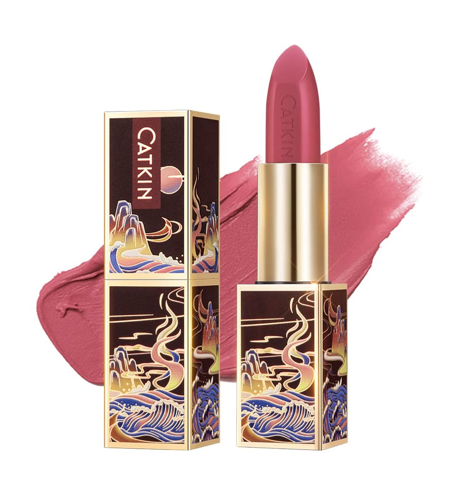 Catkin Rouge Matte Lipstick - Waterproof, Long Lasting Satin Moisturizing Formula - Chinese Style (CP166) | 0.13 Ounce - Buy Online on GoSupps.com