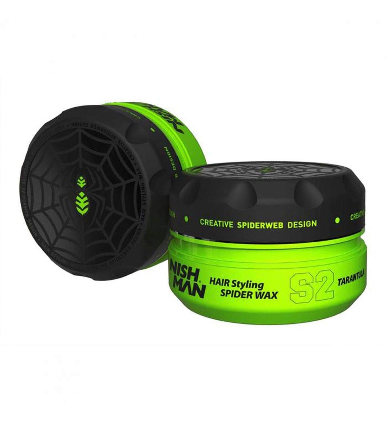 NISHMAN S2 Hair Styling Spider Wax - Green 150 ml | Strong Hold Hair Wax for Ultimate Styling | International Shipping Available - Buy Online on GoSupps.com