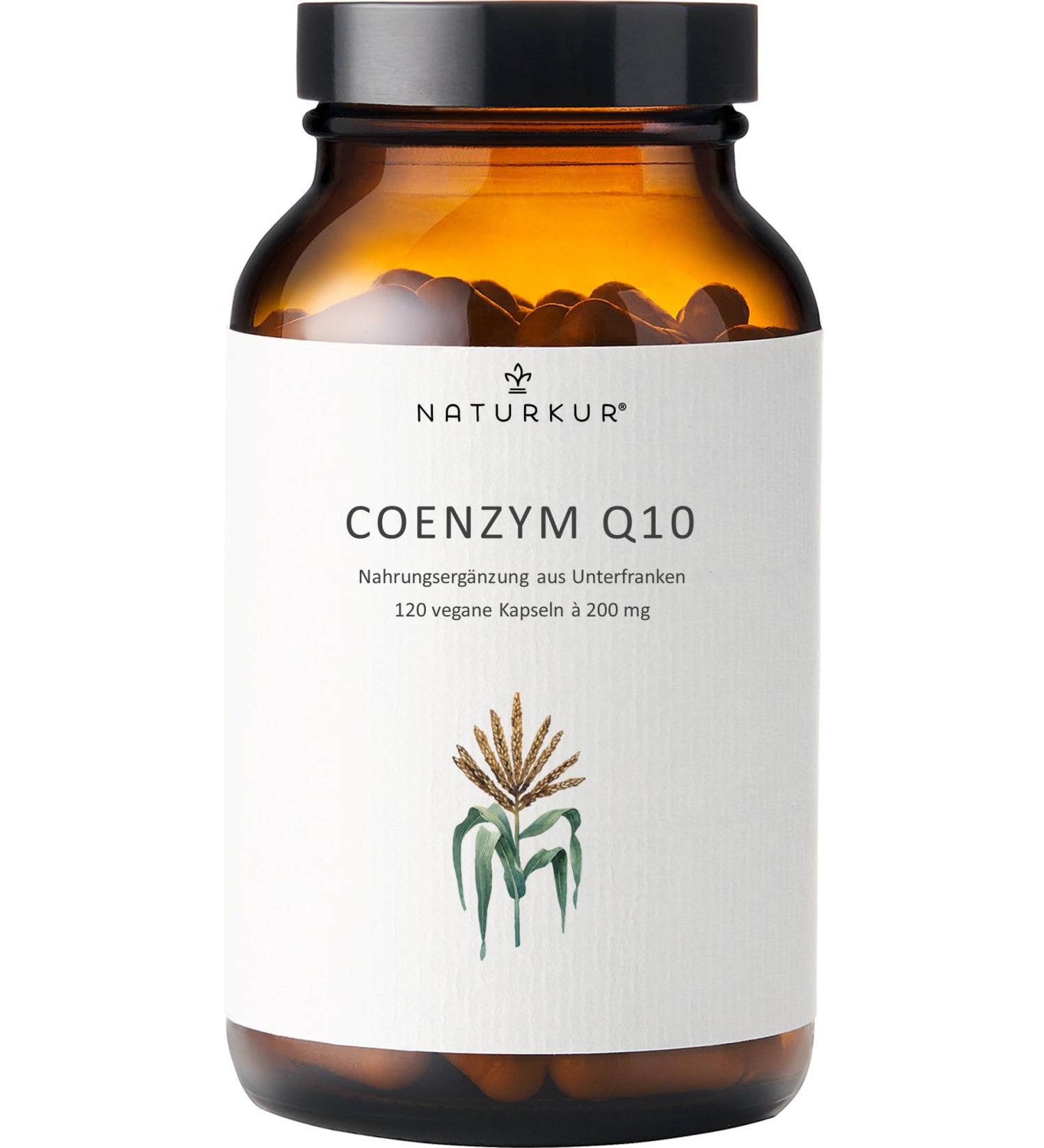 Naturkur Coenzyme Q10 200mg - 120 Vegan Capsules | Ubiquinon Laboratory Tested Pure & Handcrafted in Lower Franconia - Buy Online on GoSupps.com