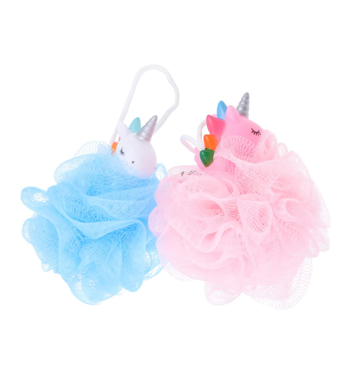 Shop Cabilock Unicorn Bath Ball Toys - 2Pcs Exfoliating Mesh Scrubbers for Kids | Perfect for Spa & Shower - Buy Online on GoSupps.com