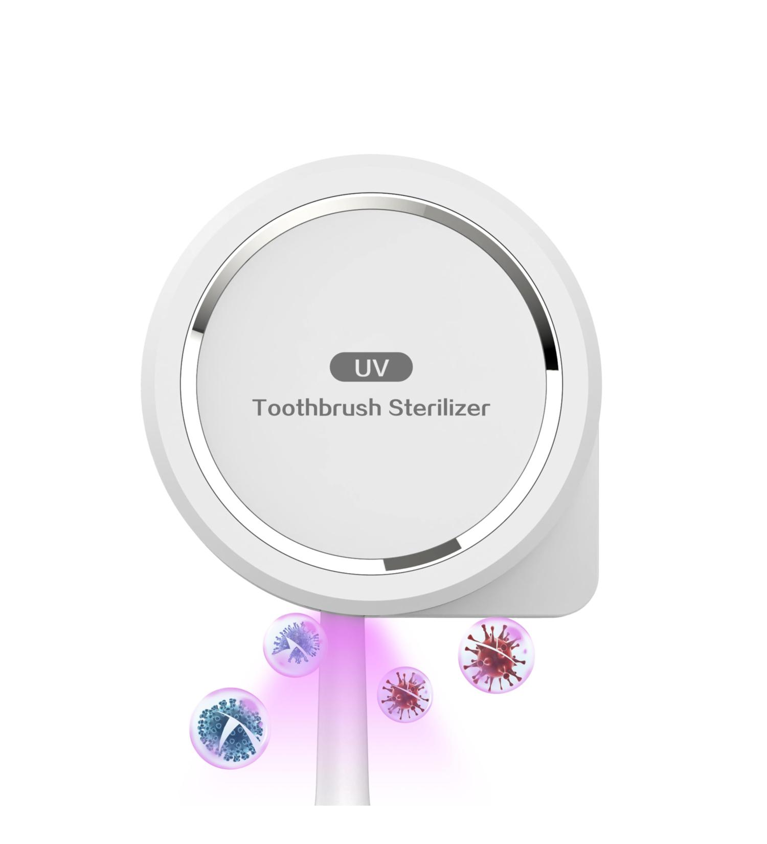 Portable Toothbrush Case Holder with Fan Drying - Rechargeable Cleaner for Electric & Manual Toothbrushes (White - Buy Online on GoSupps.com