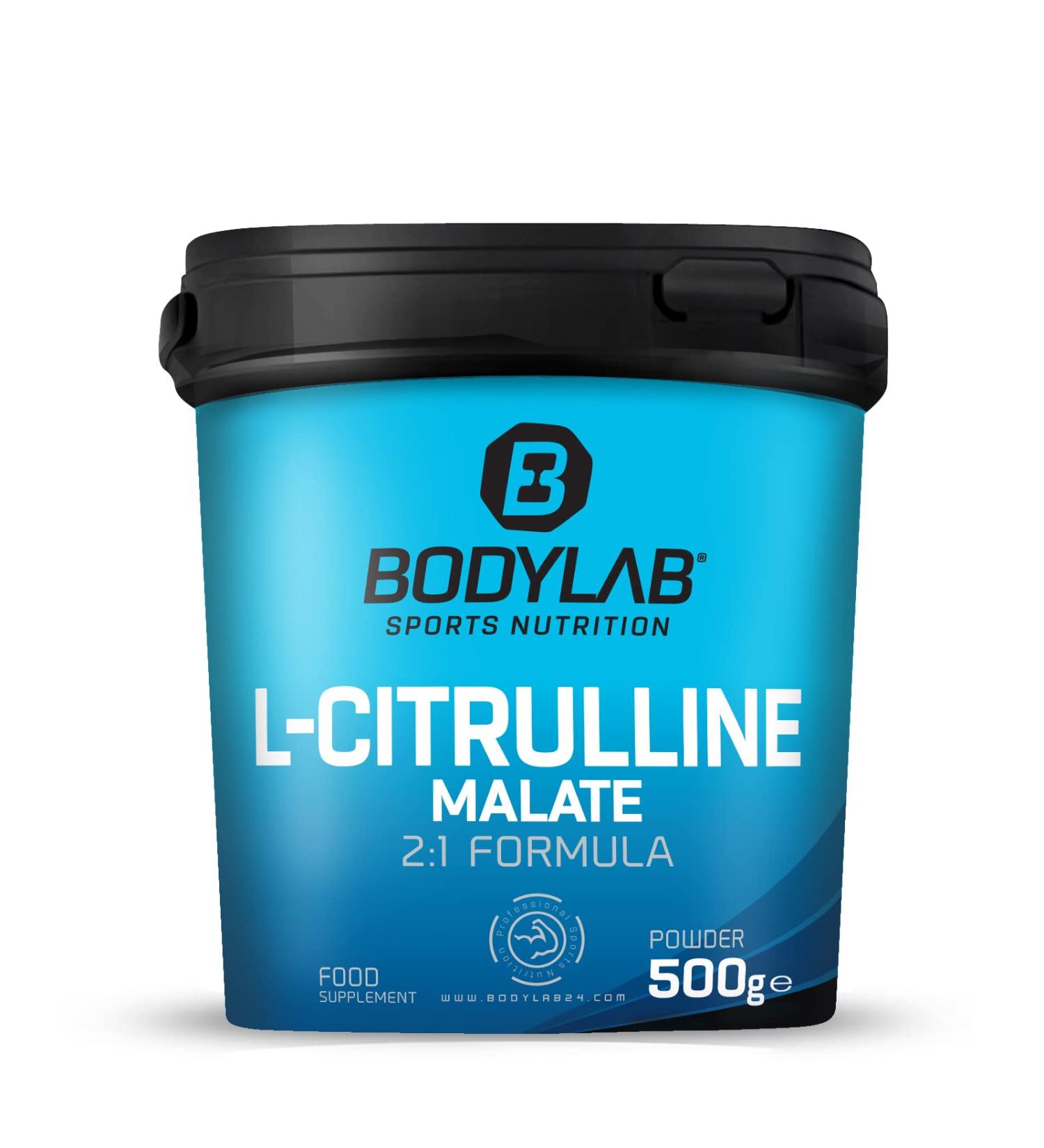 BODYLAB24 L-Citrulline Malate 500G - 5G Daily Dose 2:1 Citrulline Malate for Intensive Workouts - Tasteless Powder for Optimal Performance - Buy Online on GoSupps.com