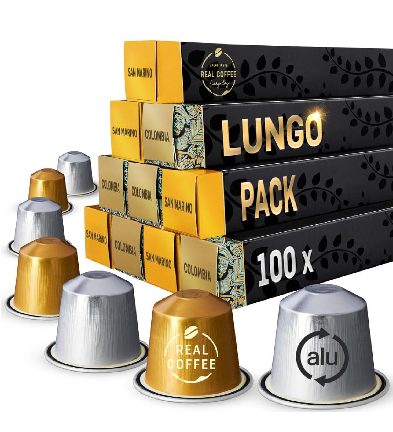Lungo Taster Pack: 100 Nespresso Compatible Pods - Fairtrade Capsules - Buy Online on GoSupps.com