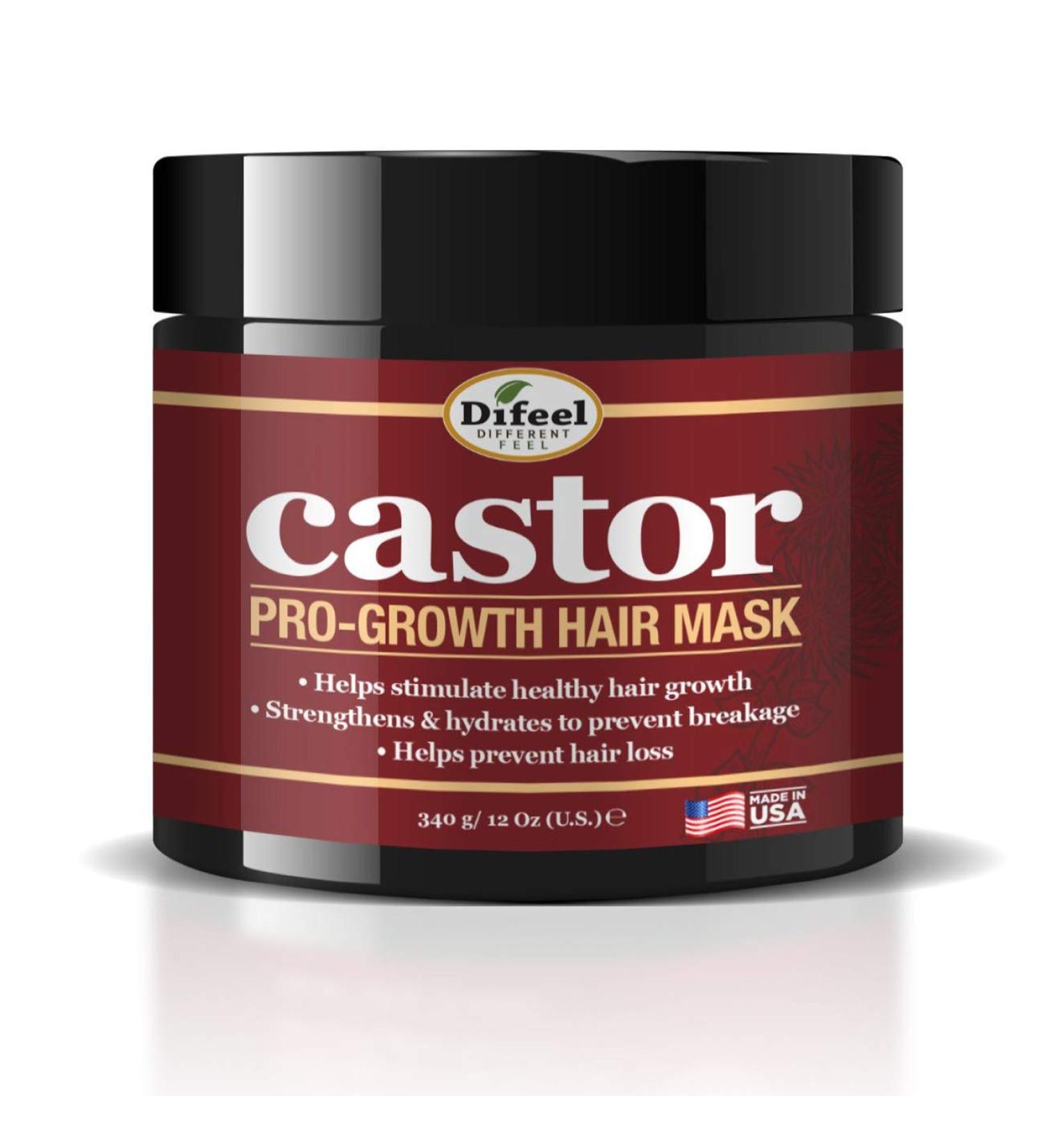 Difeel Castor Pro-Growth Hair Mask 12 oz. - Hydrating & Strengthening Formula - Buy Online on GoSupps.com