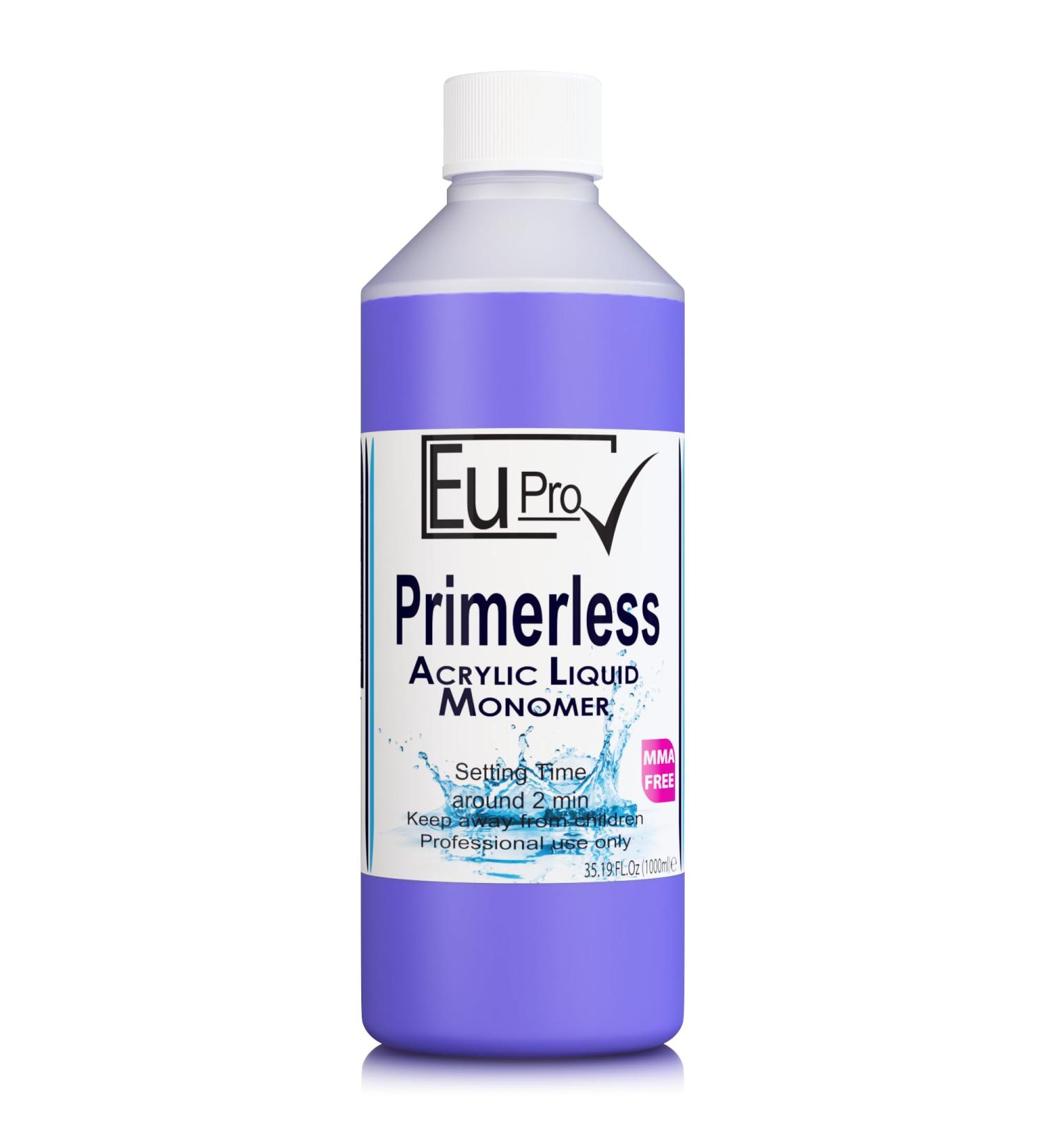 Primerless. Built in Primer Acrylic Liquid Monomer salon Sculpting Nails need powder to work (1ltr)