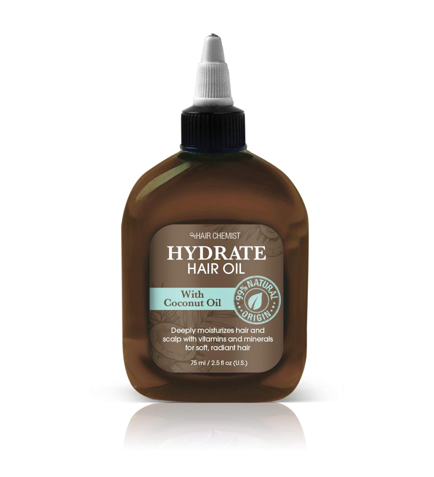 Hydrating Hair Oil with Coconut Oil - Hair Chemist Moisturizing Formula - Buy Online on GoSupps.com