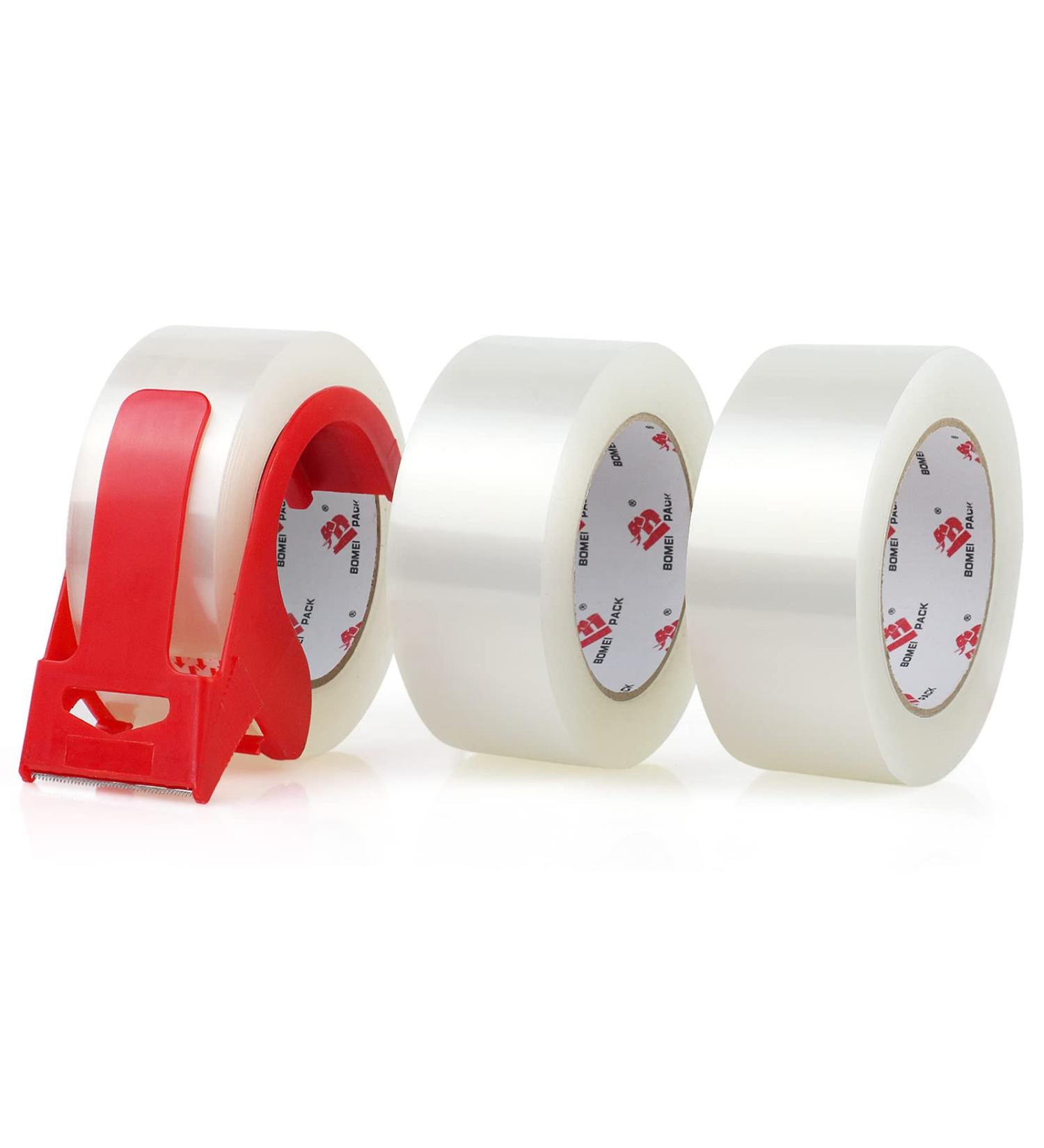 BOMEI PACK 3 Pack Heavy Duty Clear Packing Tape with Dispenser 2.4 mil 1.88 inch x 110 Yards Packing Tape Refills for Industrial Shipping Box Packaging Tape for Moving Office & Storage - Buy Online on GoSupps.com