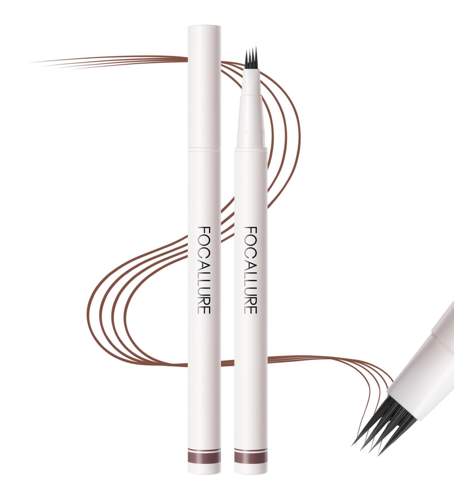 FOCALLURE FLUFFMAX Tinted Eyebrow Pen - Long-Lasting Smudge-Proof Microblading with Micro-Fork Tip in Medium Brown BB02 for Natural Brows - International Shipping Available - Buy Online on GoSupps.com