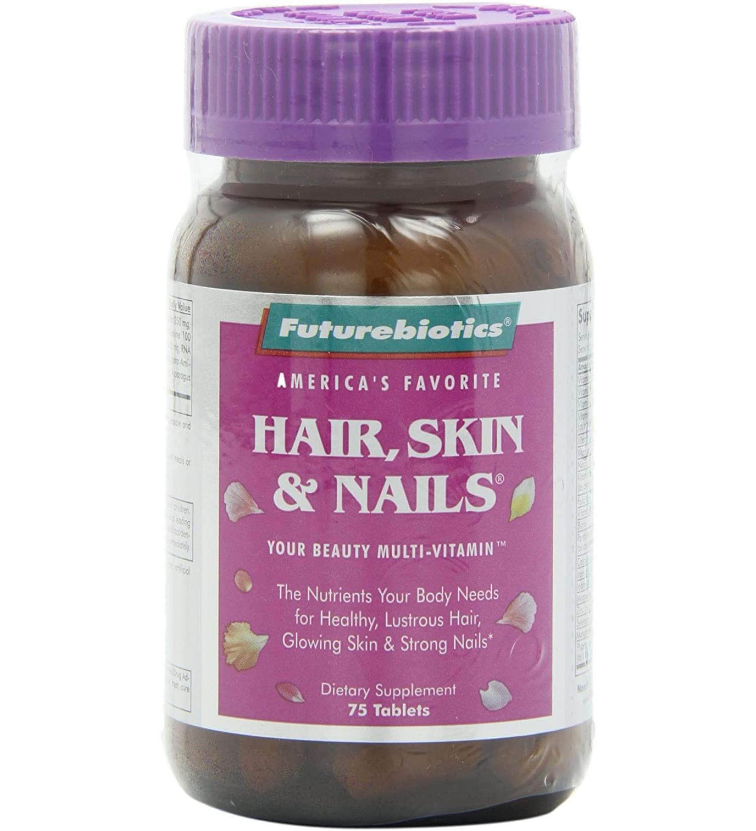 FutureBiotics Hair, Skin & Nails - 75 Tablets | Boost Beauty & Health - Buy Online on GoSupps.com