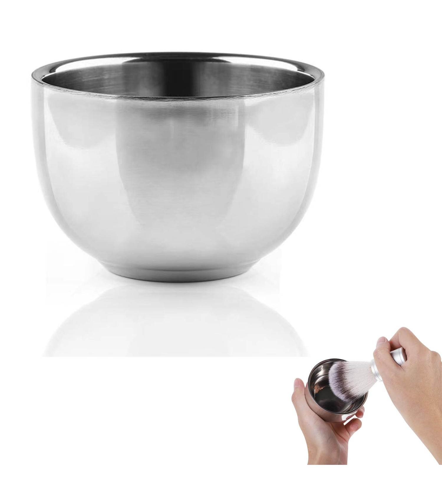 Premium Stainless Steel Shaving Bowl for Men - Ideal for Wet Shaving at Home | Shaving Soap & Foam Mug - Buy Online on GoSupps.com