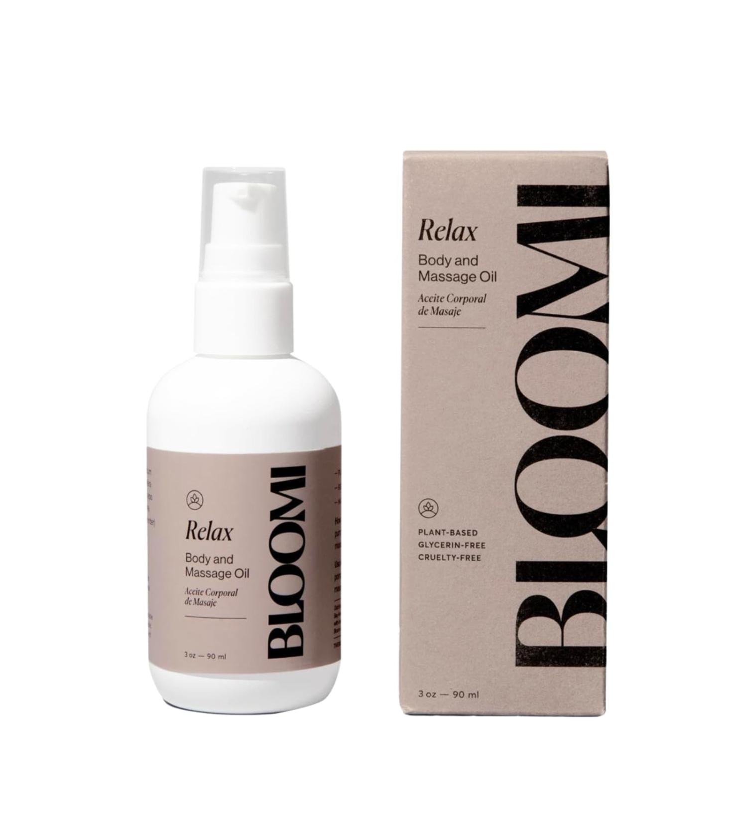 Bloomi Relax Lavender Body & Massage Oil - Sensual Full Body Massage for Couples | Nourish Skin & Enhance Romance | 3oz - Buy Online on GoSupps.com