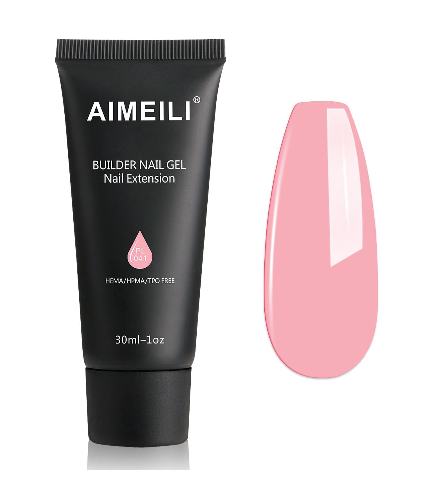AIMEILI Nail Extension Gel 30ML Pink False Nail Gel Acrylic Gel Builder Nail Gel UV LED Nail Enhancement Gel Nail Thickening for DIY Salon Nail Art Design 041 - Buy Online on GoSupps.com
