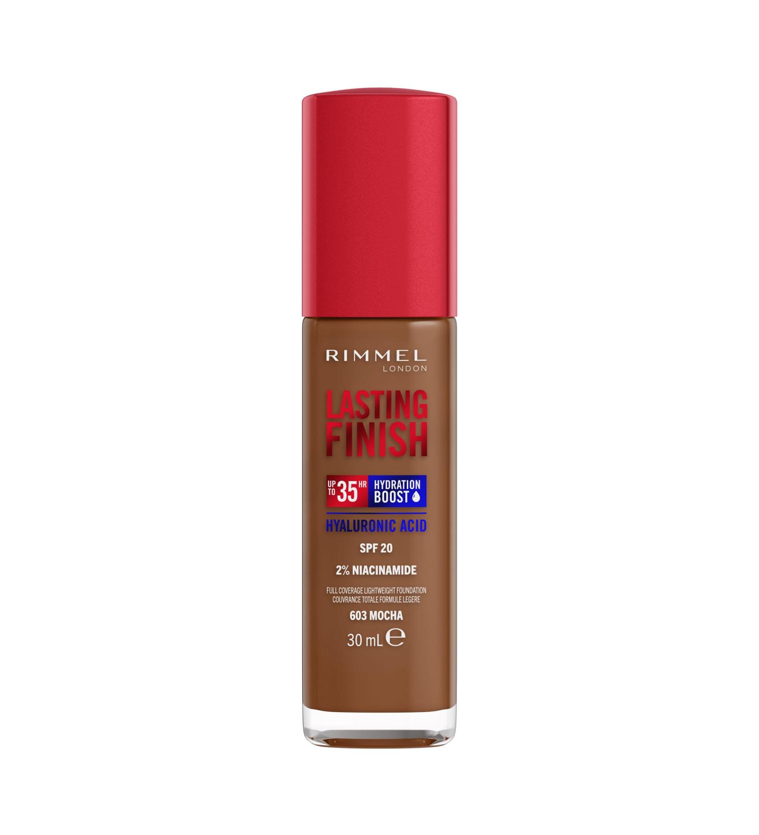 Rimmel Lasting Finish 35HR Foundation in 603 Mocha - Long-lasting Coverage - Buy Online on GoSupps.com