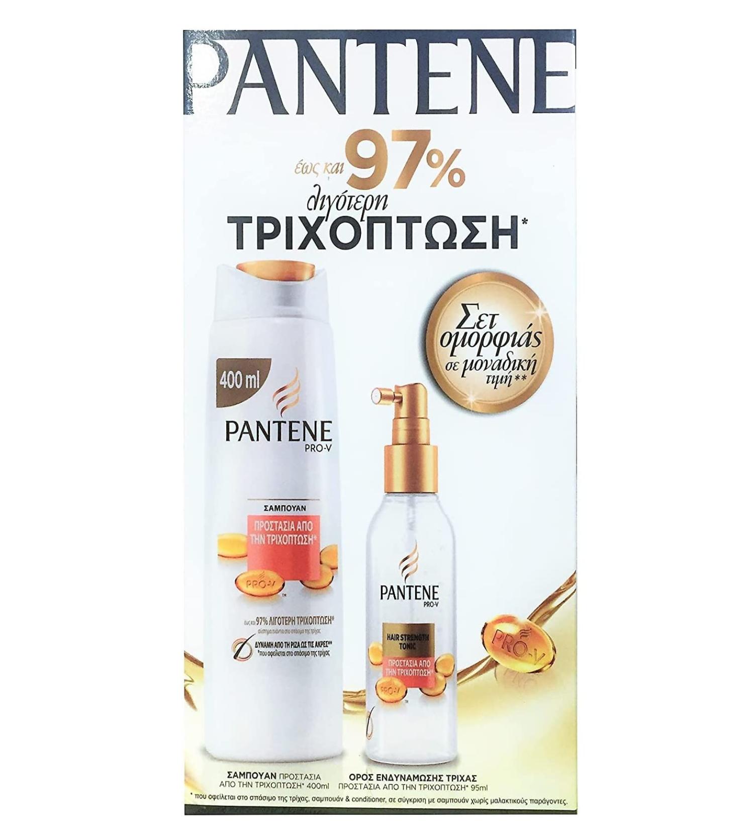Pantene Breakage Defence Gift Set (Hair Strengthening Tonic 95ml + Shampoo 400ml)