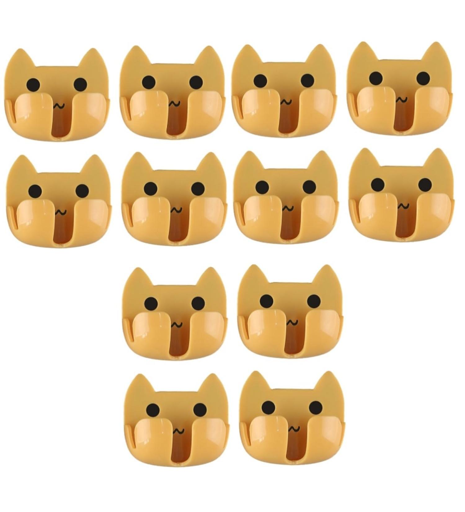 Alipis 12 Pcs Towel Hooks - Cute Yellow Wall Hooks for Razor Holder | 6.5x6cm Design - Perfect for Home Organization - Buy Online on GoSupps.com