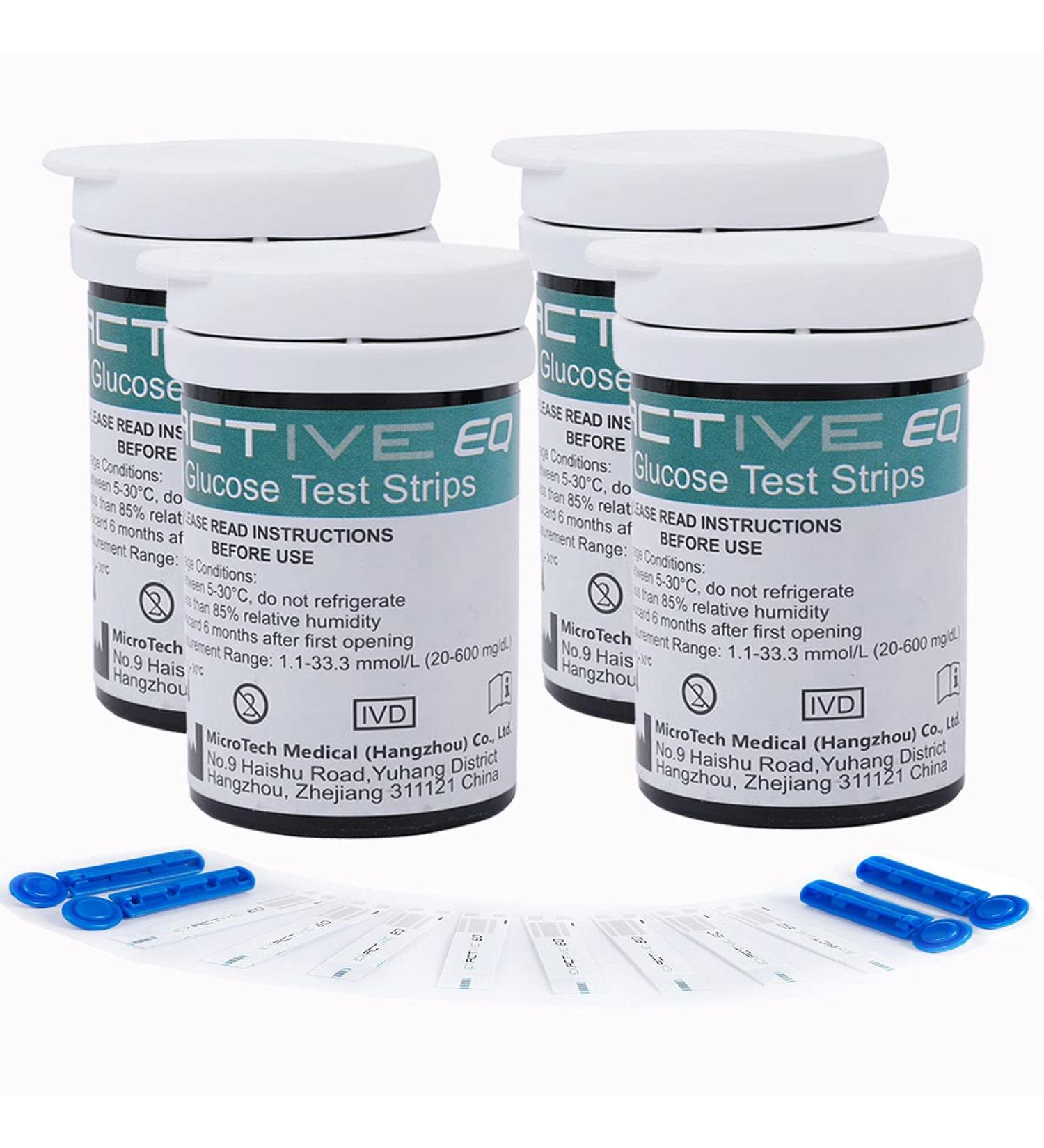 Exactive EQ Diabetes Test Strips x 100 with Lancets x 100 - Codefree Blood Glucose Monitoring Kit - Buy Online on GoSupps.com