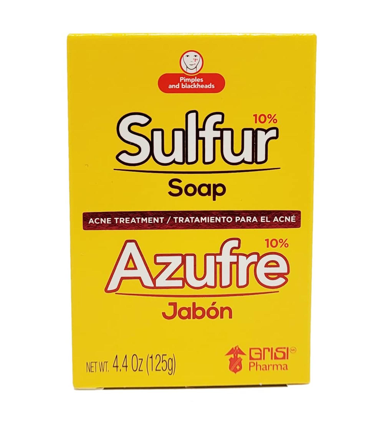 Grisi Bio Sulfur Soap with Lanolin - 4.4 oz | Anti-Acne & Skin Care - Shop Internationally - Buy Online on GoSupps.com