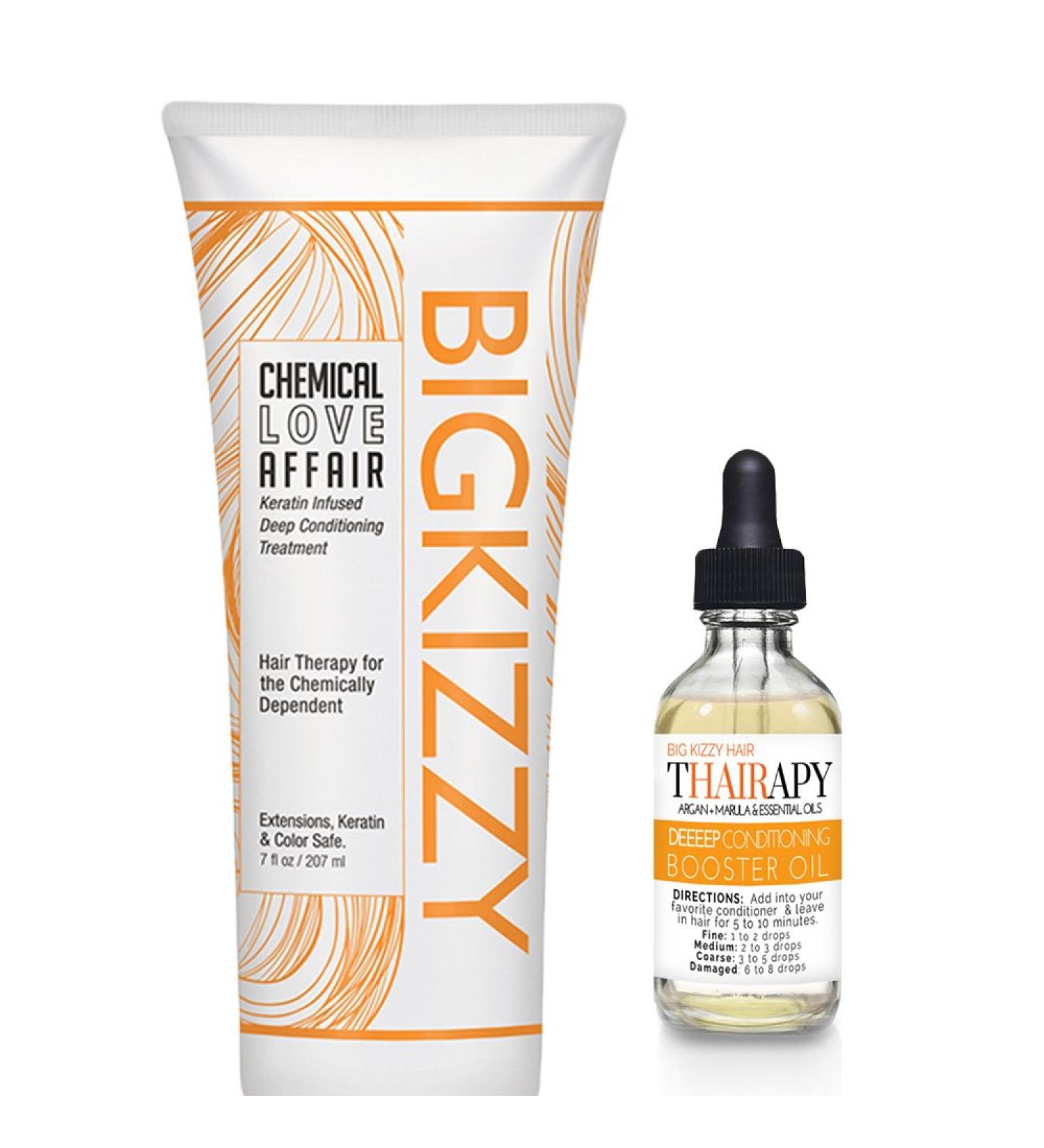 Big Kizzy Keratin Hair Mask & Hair Oil Set for Dry, Damaged Hair - Repair, Protect & Prevent Frizz - Buy Online on GoSupps.com