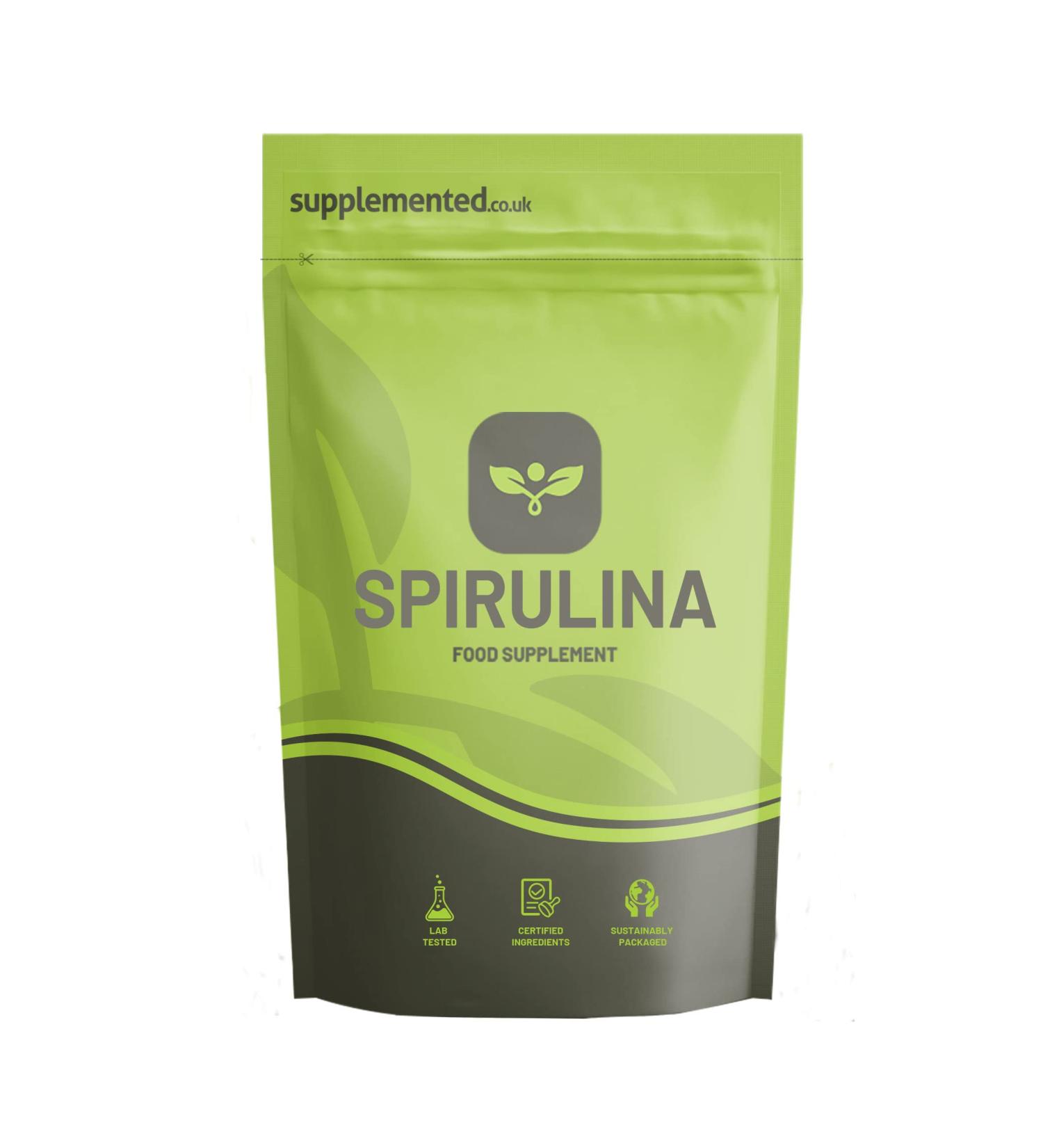 Spirulina 250mg 180 Capsules - UK Made | Pharmaceutical Grade Supplement - Buy Online on GoSupps.com