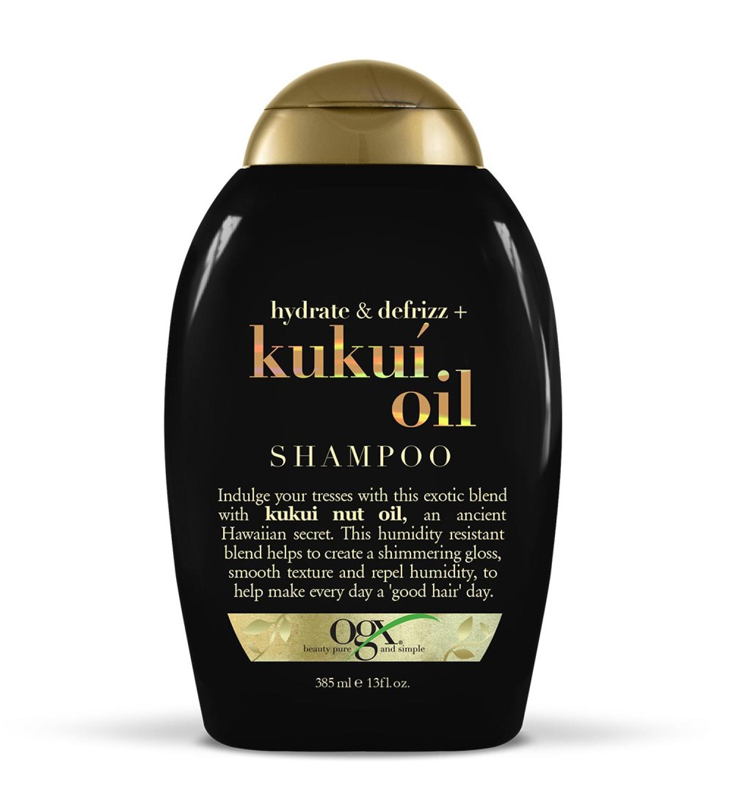 OGX Hydrate + Defrizz Kukui Oil Shampoo - 13 Ounce | Nourishing & Smooth Hair | International Shipping Available - Buy Online on GoSupps.com