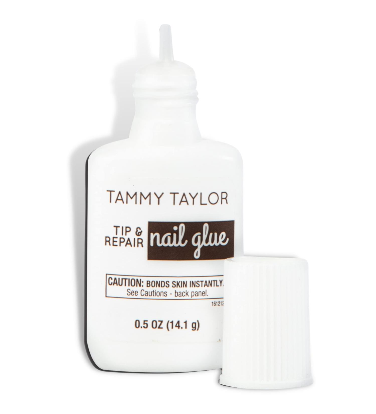 Tammy Taylor Tip & Repair Glue - Strong Nail Glue for Press On Nails | Repairs Natural Nails, Acrylic Tips, Splits, Tears, and Extensions | Easy Soak Off Bond - Buy Online on GoSupps.com