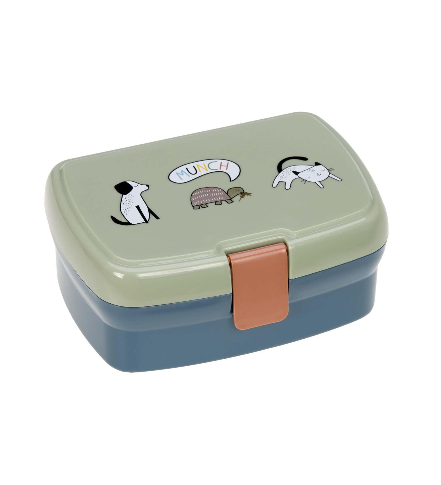 L SSIG Children's Lunch Box with Removable Dividers | BPA-Free & Happy Prints - Blue | International Shipping Available - Buy Online on GoSupps.com