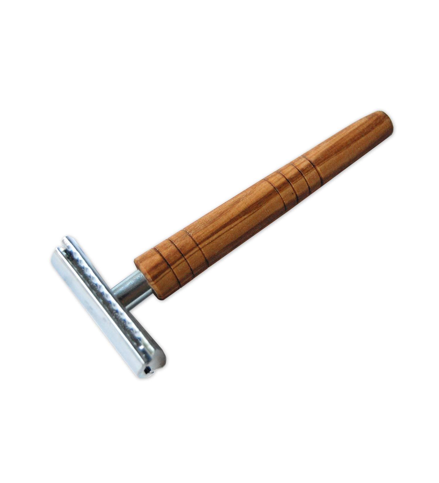 DOM safety razor -CLASSIC- with olive wood handle (with handle "Short Anna")