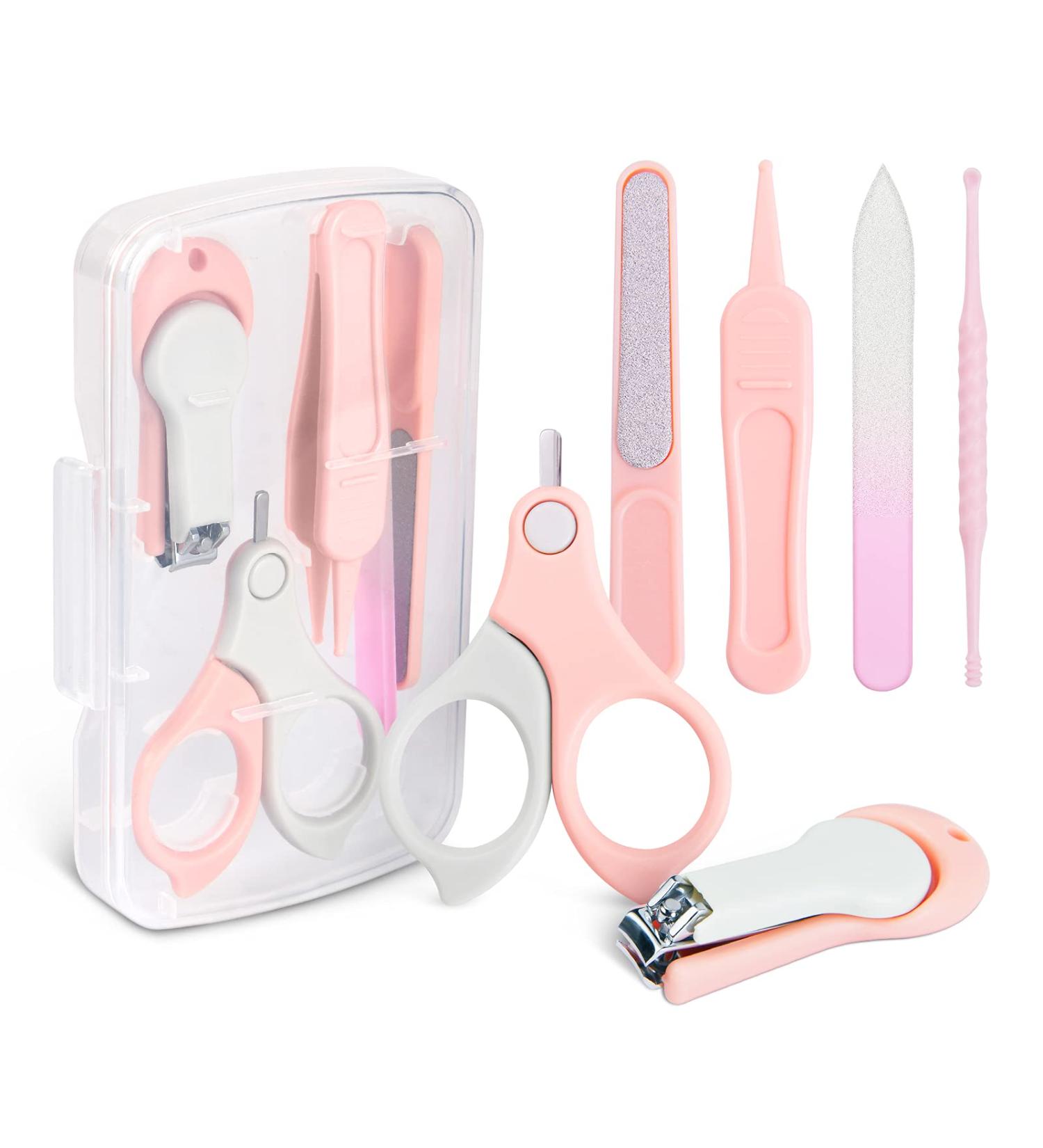 Vicloon Baby Nail Care Kit - 6Pcs Manicure Set for Newborn, Infant, Toddler - Pink - Buy Online on GoSupps.com