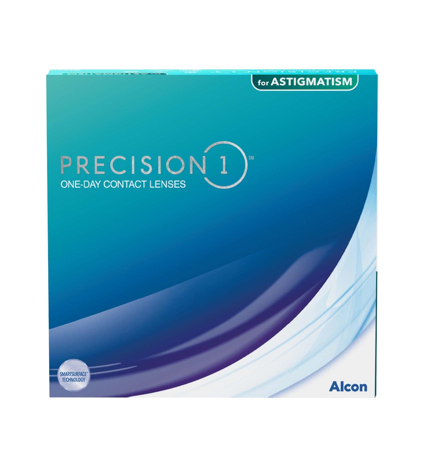 PRECISION1 Toric Daily Soft Lenses - 90 Pieces | BC 8.5mm | DIA 14.5mm | CYL 1.25 | AXIS 060 | 0 Diopters - Buy Internationally - Buy Online on GoSupps.com