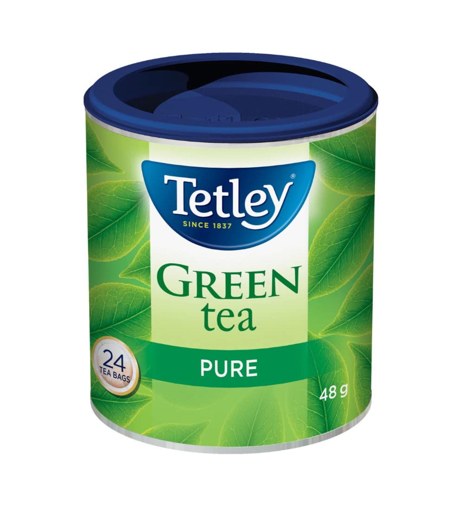 Tetley Pure Green Tea - 24 Tea Bags 48 Grams Contains Caffeine - Buy Online on GoSupps.com