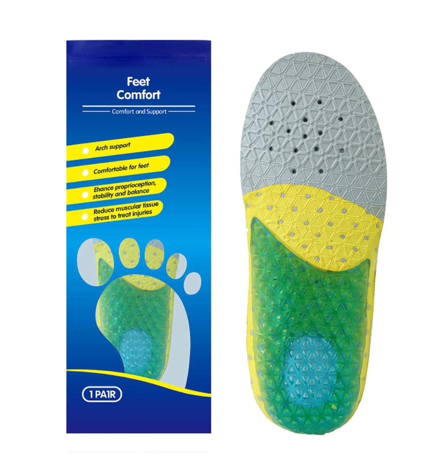 Kids Running Gel Insoles | Shock Absorbing Arch Support | Little Kid US 2-3 (8 1/8 - 8 1/2) - Buy Online on GoSupps.com