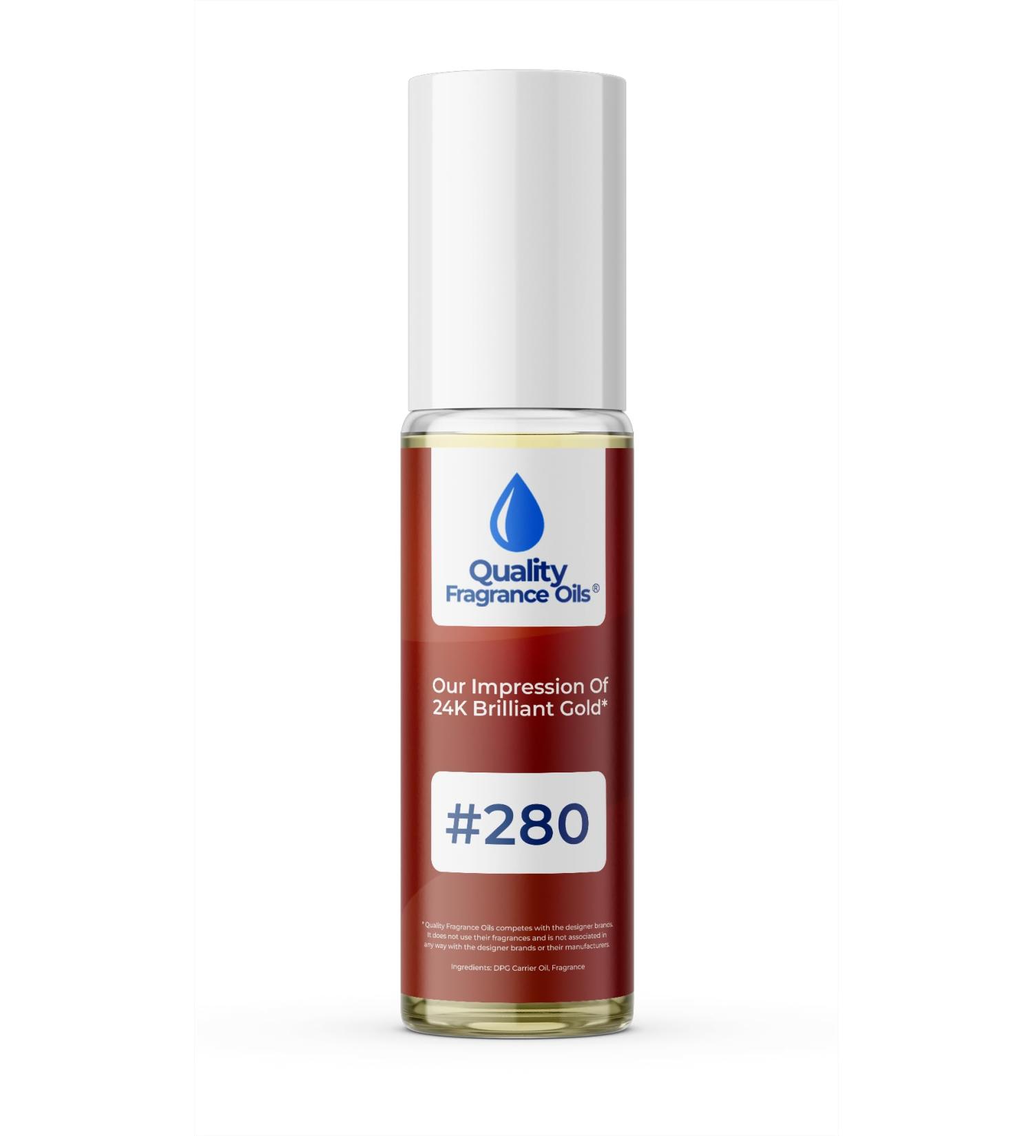 Quality Fragrance Oils' Impression #280 Inspired by 24K Brilliant Gold (10ml Roll On) 24K Brilliant Gold Impression #280 0.34 Fl Oz (Pack of 1) - Buy Online on GoSupps.com