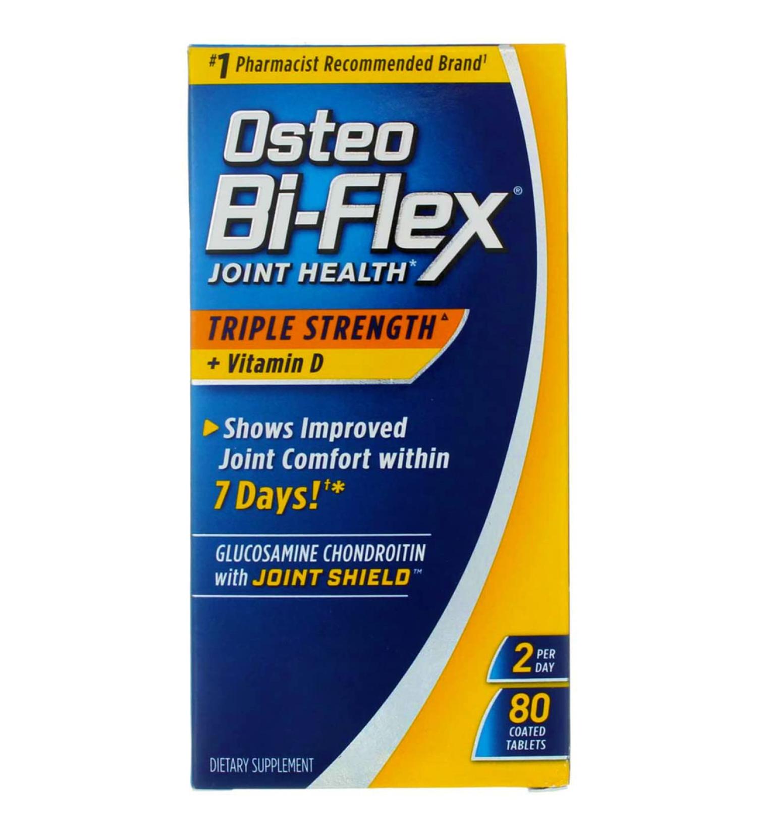 Osteo Bi-Flex Joint Health Triple Strength + Vitamin D - 80 Coated Tablets for Optimal Mobility - Buy Online on GoSupps.com
