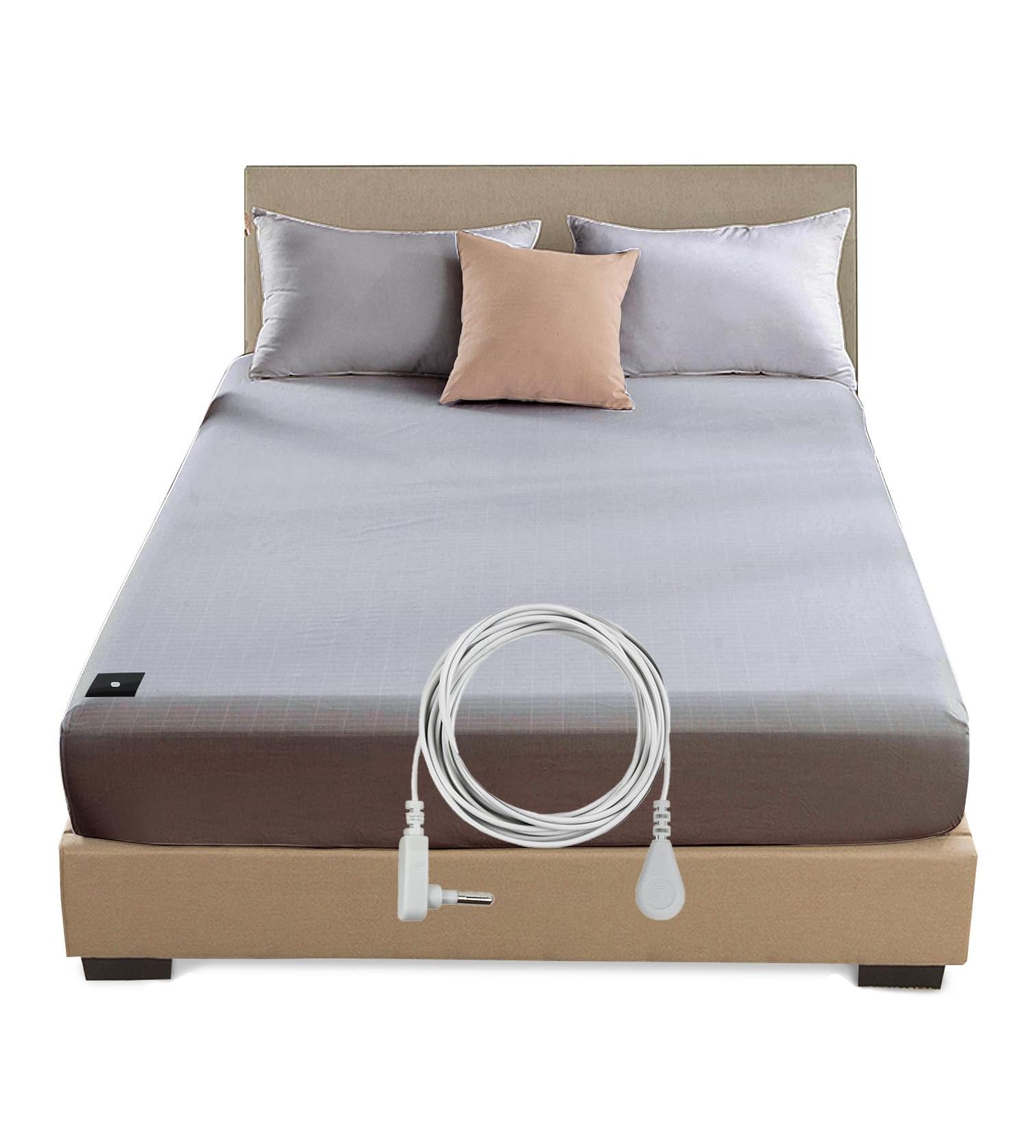 Chiaochutty King-Size Grounding Span Bed - Conductive Ground Cable & Mat for Better Sleep Wellness Snoring Relief | Gray - Buy Online on GoSupps.com