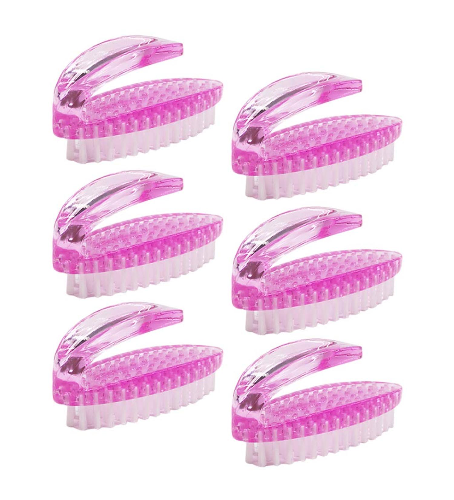 Nail Brush for Cleaning Stiff Bristles Fingernails Brush with Handle for Mechanics and Gardeners All-Purpose Cleaning Brush for Home Kitchen - 6 Pack Pink 6 Packs Pink - Buy Online on GoSupps.com