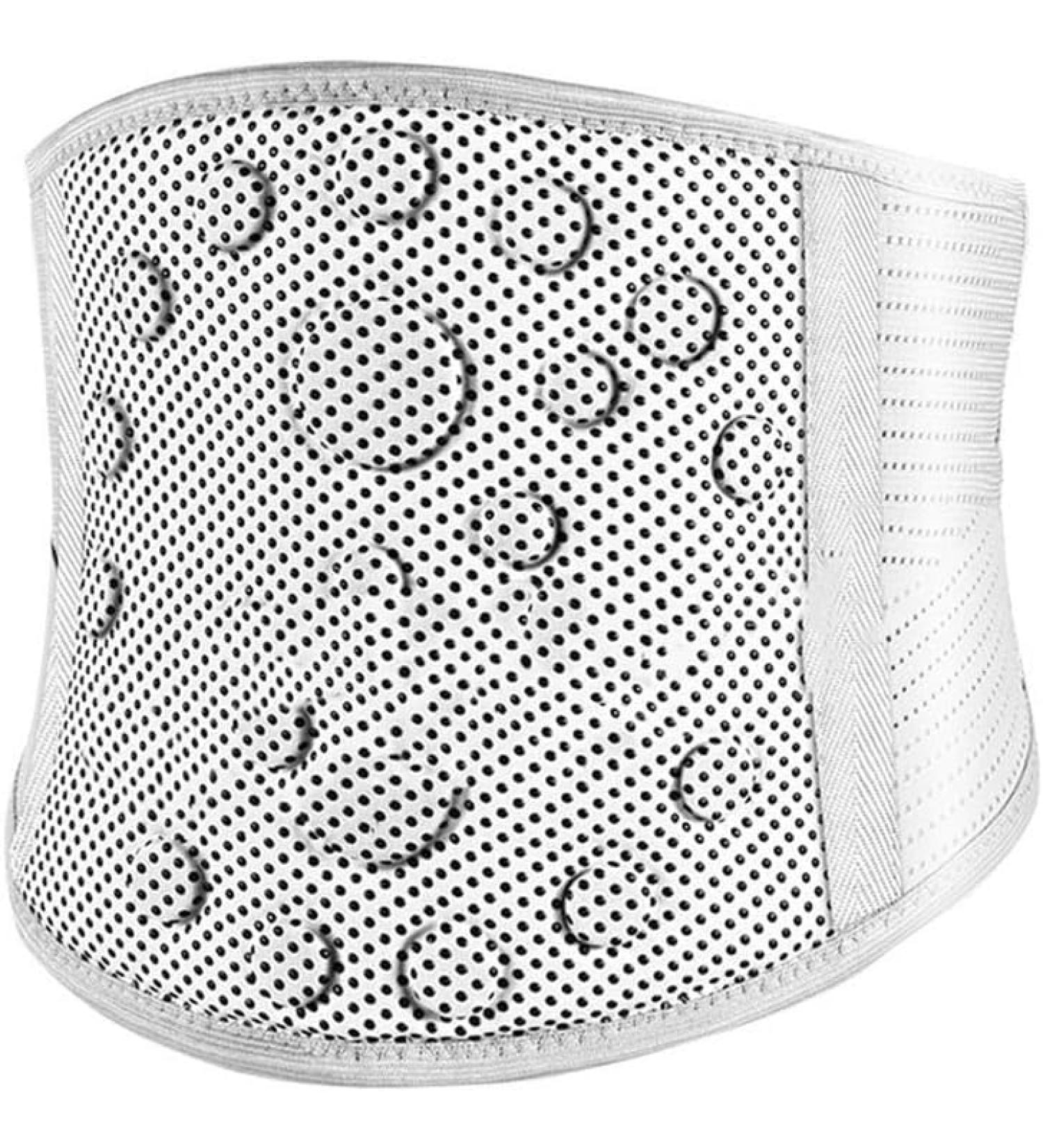 Self-Warming Therapy Waist Girdle for Lower Back Pain Relief - Breathable Adjustable Straps & Tourmaline Vertebra Wraps - Unisex Comfort in Large Gray - Buy Online on GoSupps.com