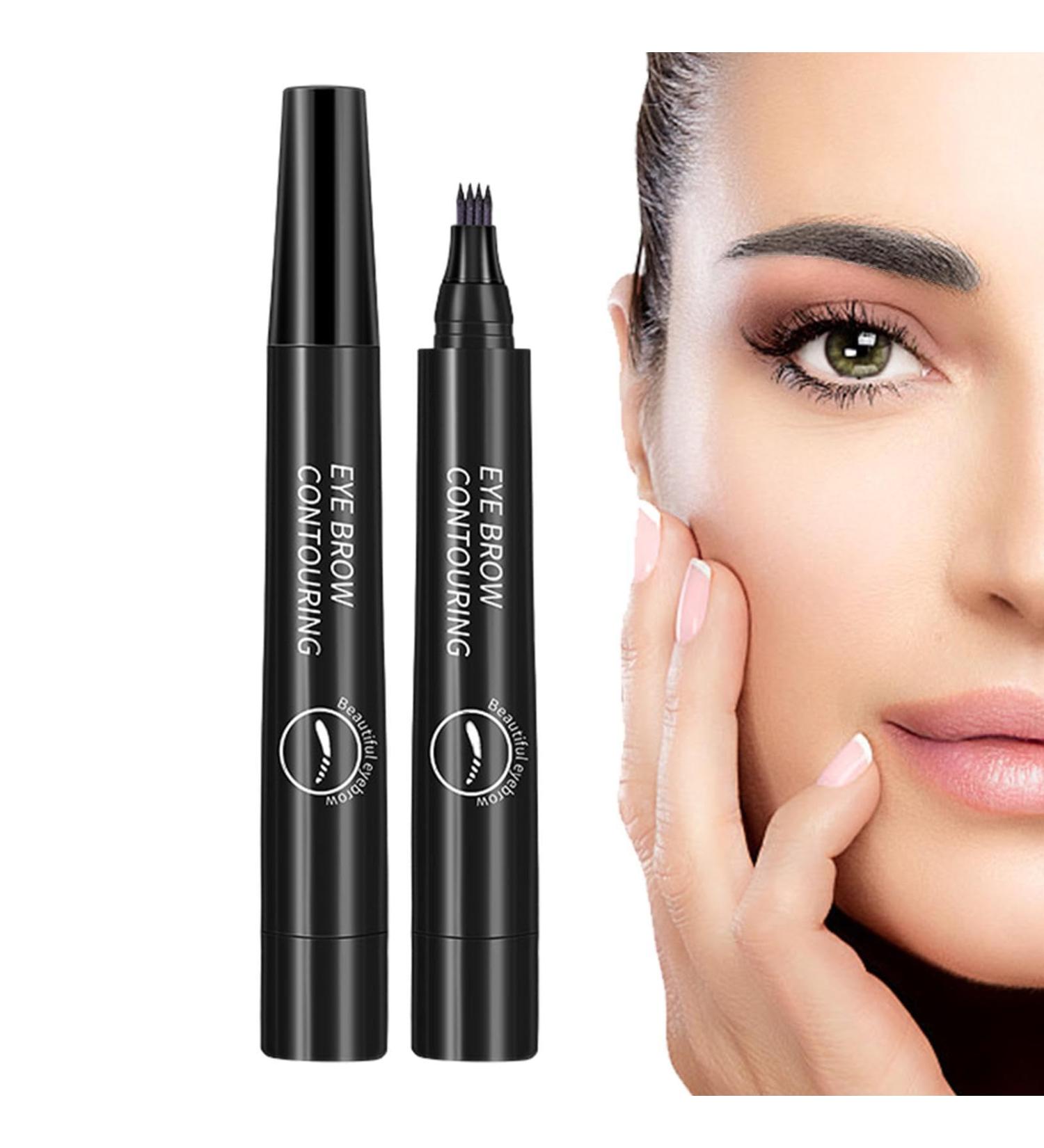 4 Point Eyebrow Pencil | 4 Point Eyebrow Marker Pencil Quick Dry Simulation Nature Eyebrow Makeup Pencil For No Smudge Liquid Long Wear Shakven Black - Buy Online on GoSupps.com