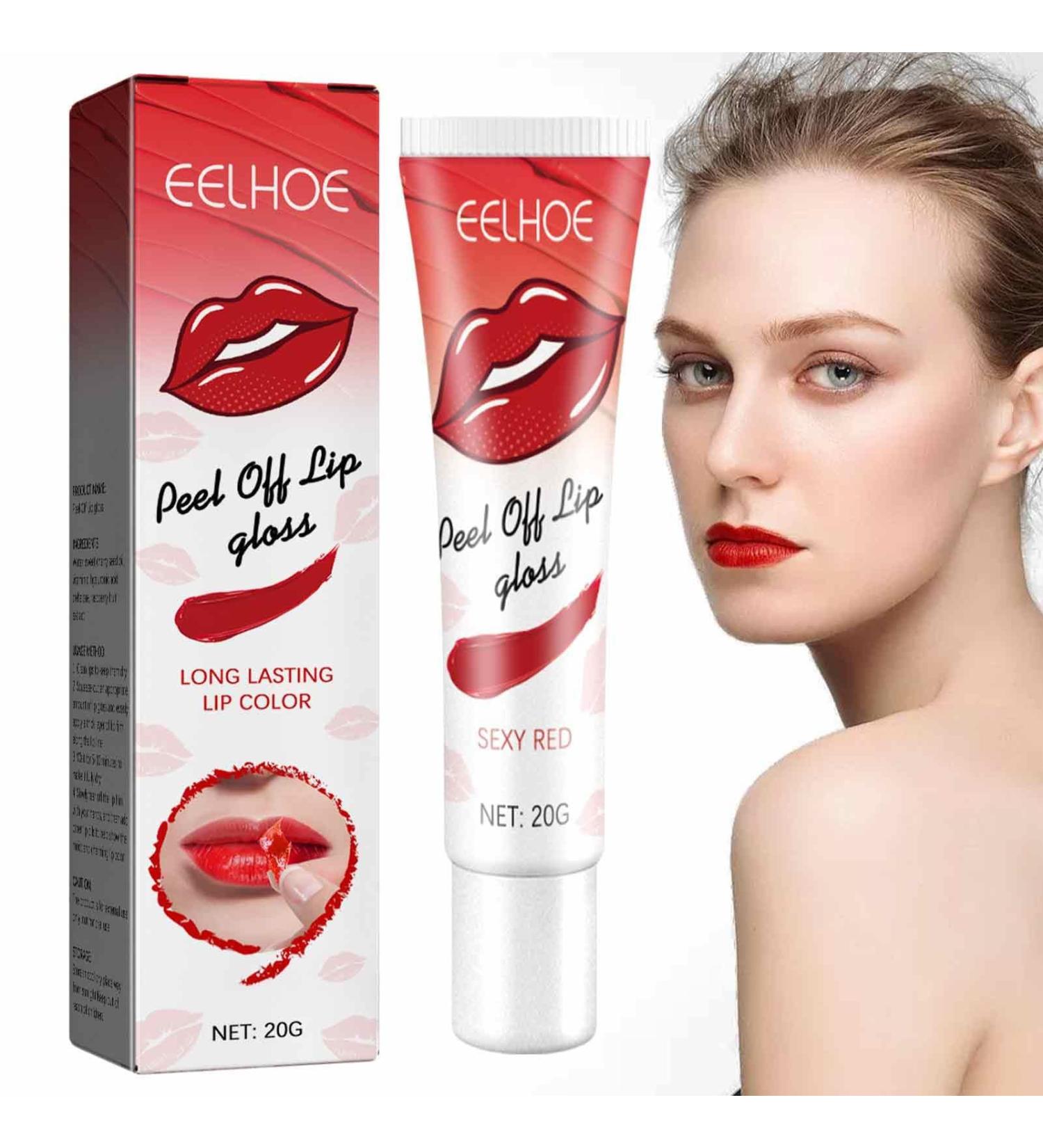  JPSDOWS Peel Off Lip Dye - Tear Off Waterproof Peel Reveal Lip Stain Lipstick Color Cup Peel Off Long Lasting Lip Gloss For Women Jpsdows - Buy Online on GoSupps.com