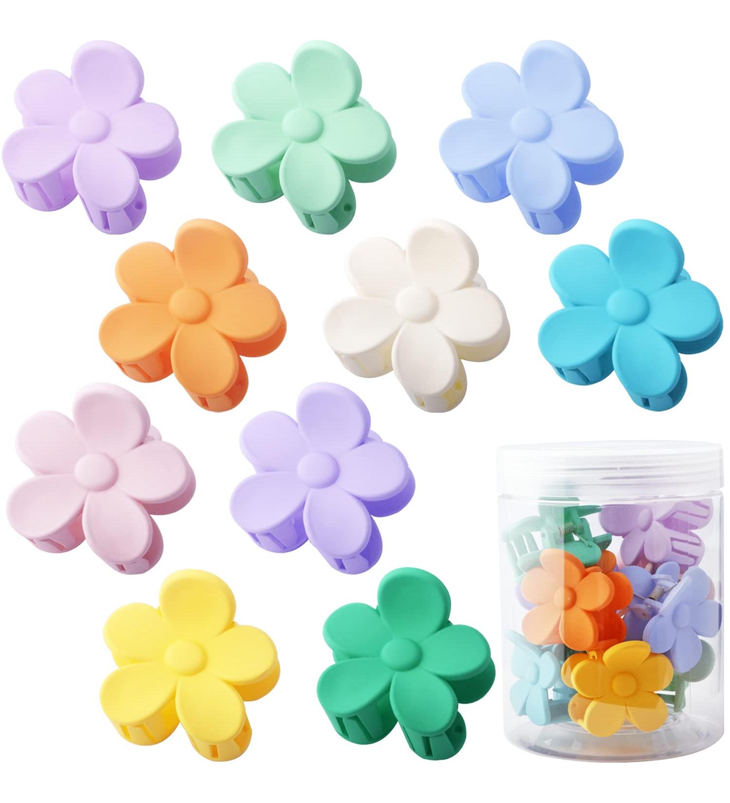 10 PCS Cute Small Flower Hair Clips for Women and Girls - Cream Color Floral Hair Claw Accessories - Buy Online on GoSupps.com