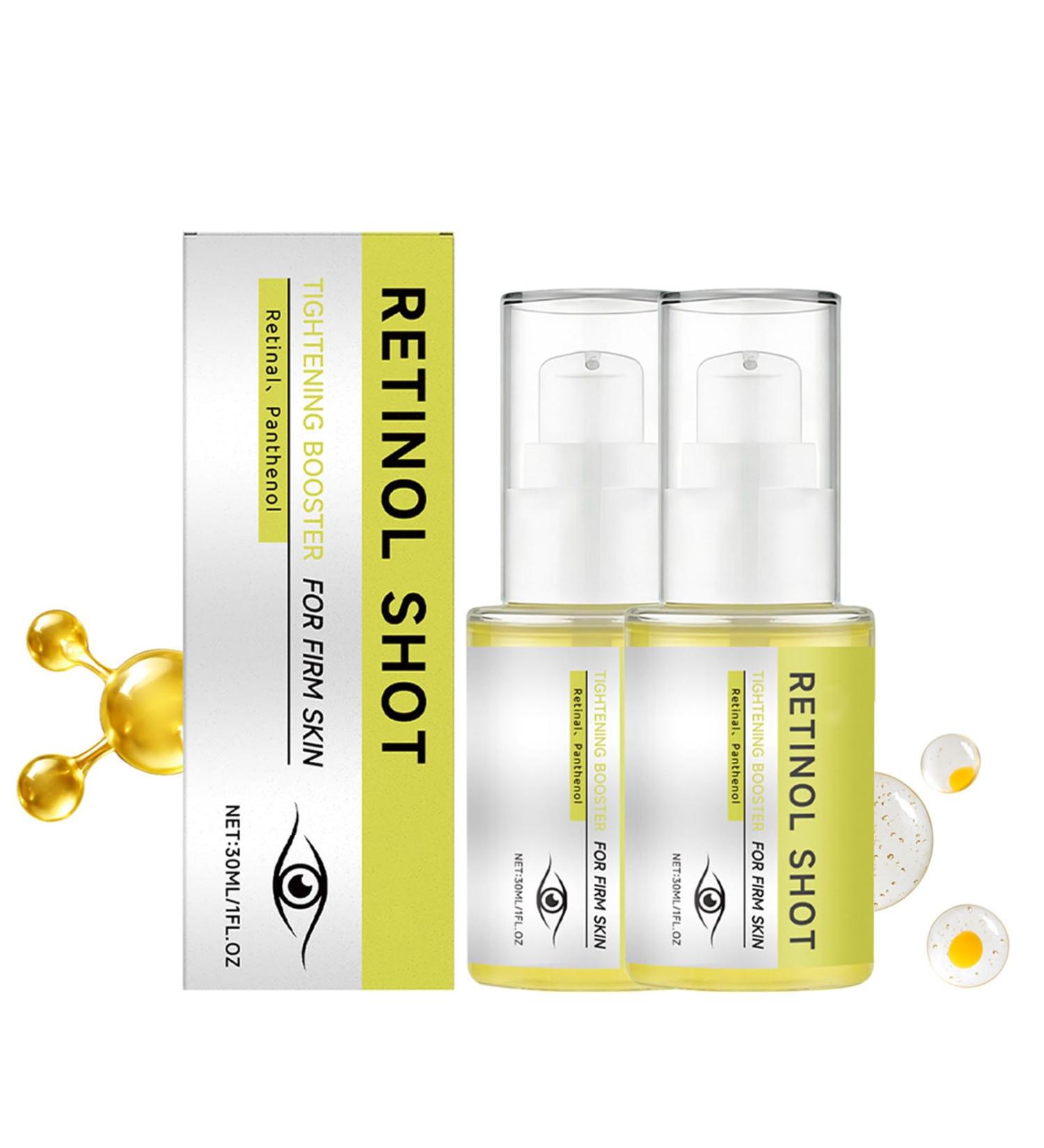 2 PCS Retinol Shot Tightening Booster- Retinol Eye Serum with Panthenol for Anti-Aging Wrinkles & Fine Lines Pore Minimizer Firm Skin - For All Skin Type - 1 Fl. Oz - Buy Online on GoSupps.com