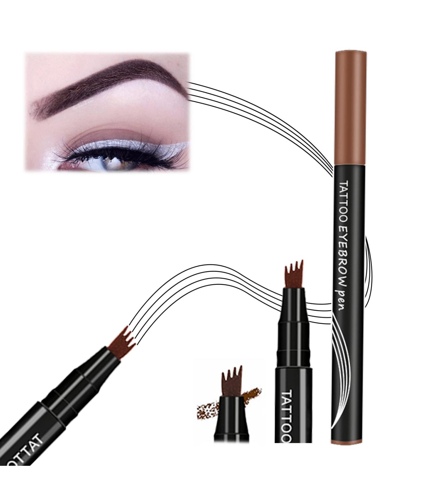 Anjoize Ziborn 4-Tip Waterproof Microblade Brow Pen in Brown - Buy Online on GoSupps.com