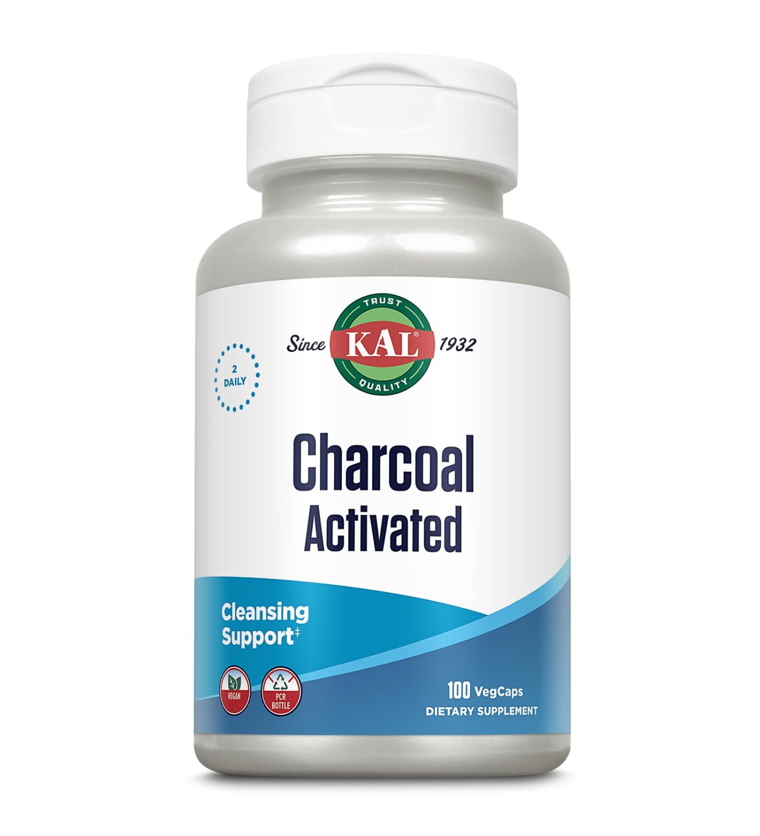 KAL Charcoal Activated Coconut Shell 280mg | 100ct - Buy Online on GoSupps.com